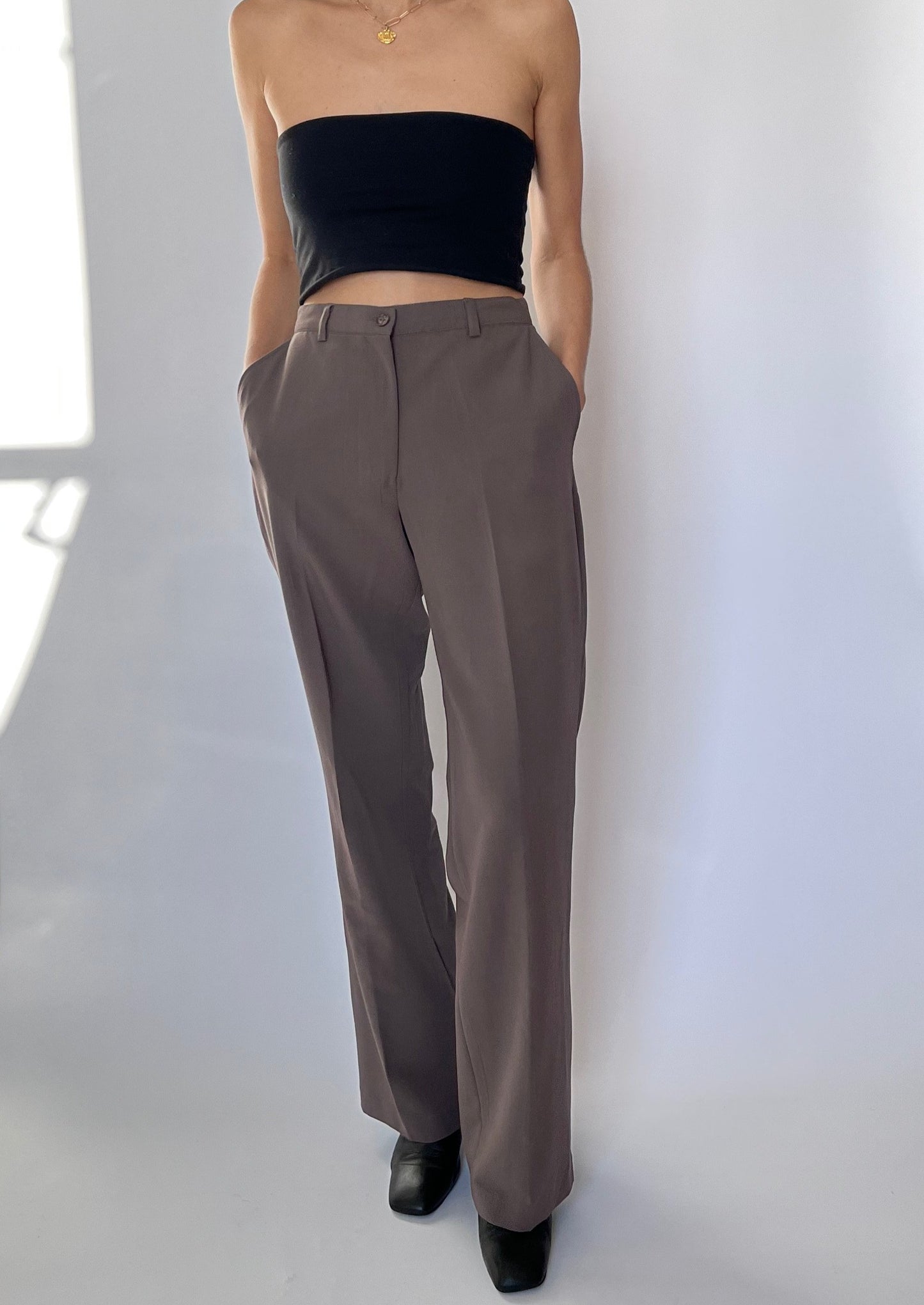 High Waisted Flared Trousers W'30"