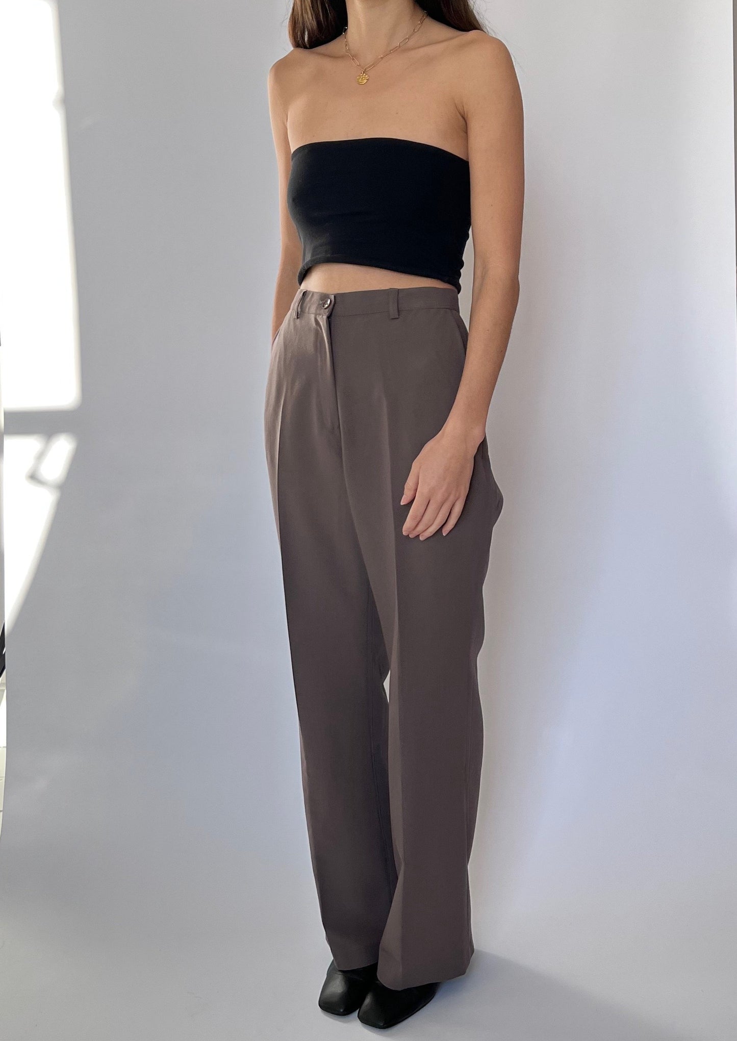 High Waisted Flared Trousers W'30"