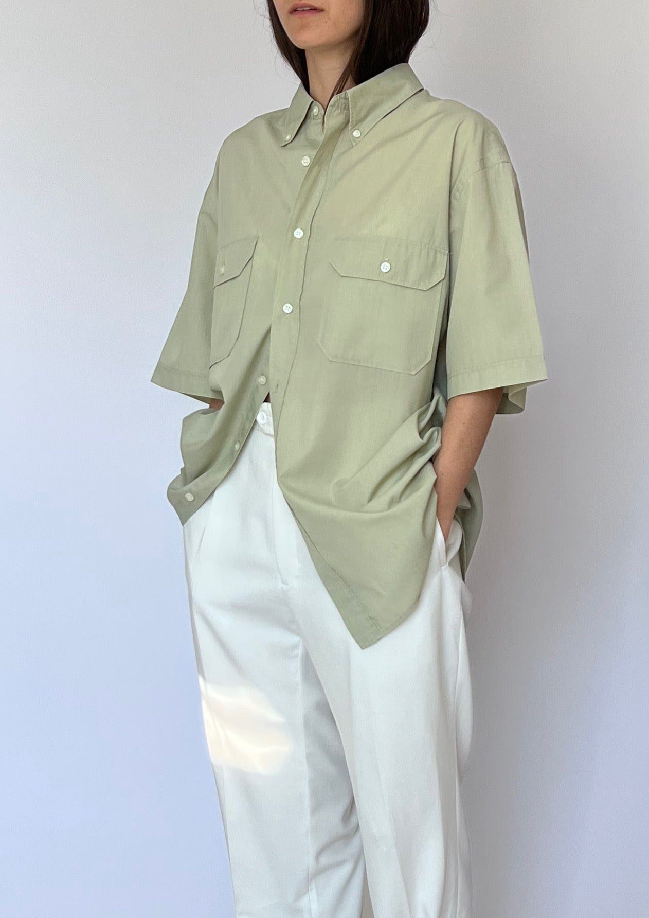 90s Green Oversized Shirt M/L/XL