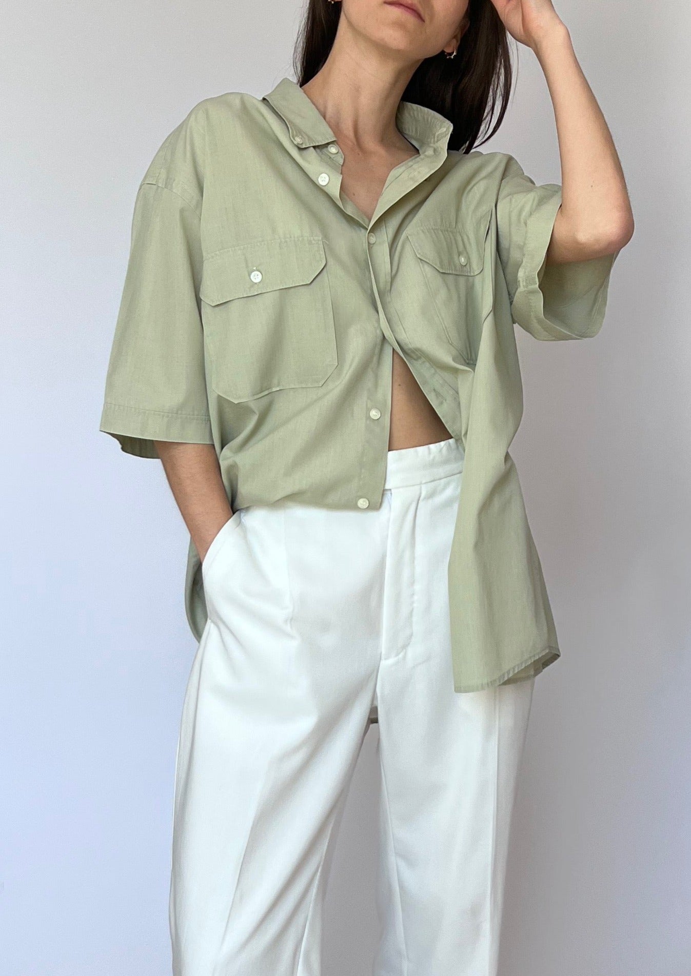 90s Green Oversized Shirt M/L/XL