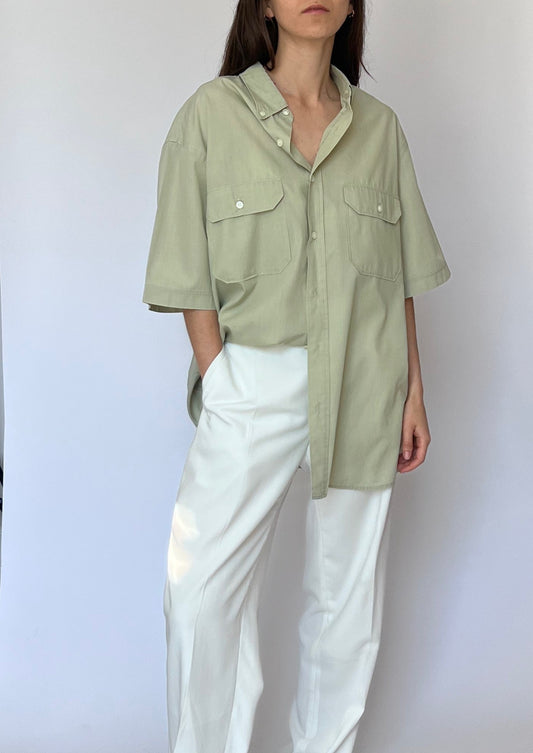 90s Green Oversized Shirt M/L/XL