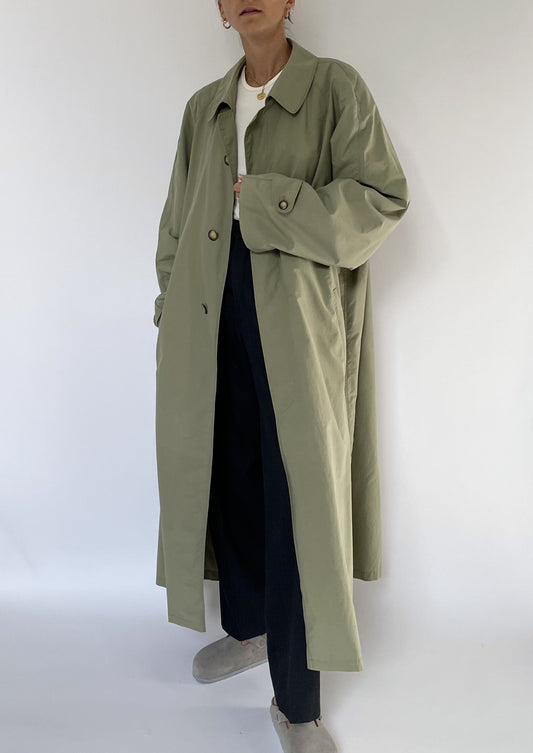 Vintage Khaki Trench Coat S/M/L