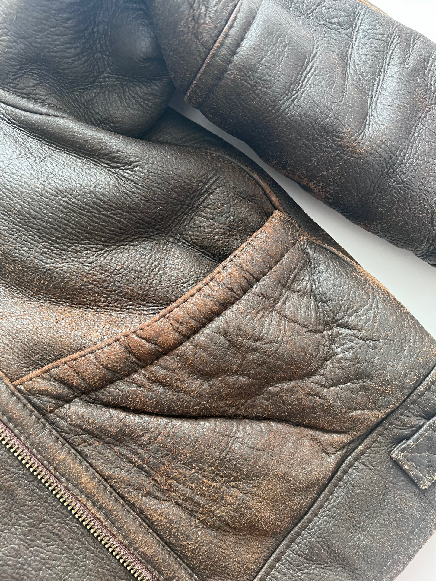 Shearling Leather Jacket M