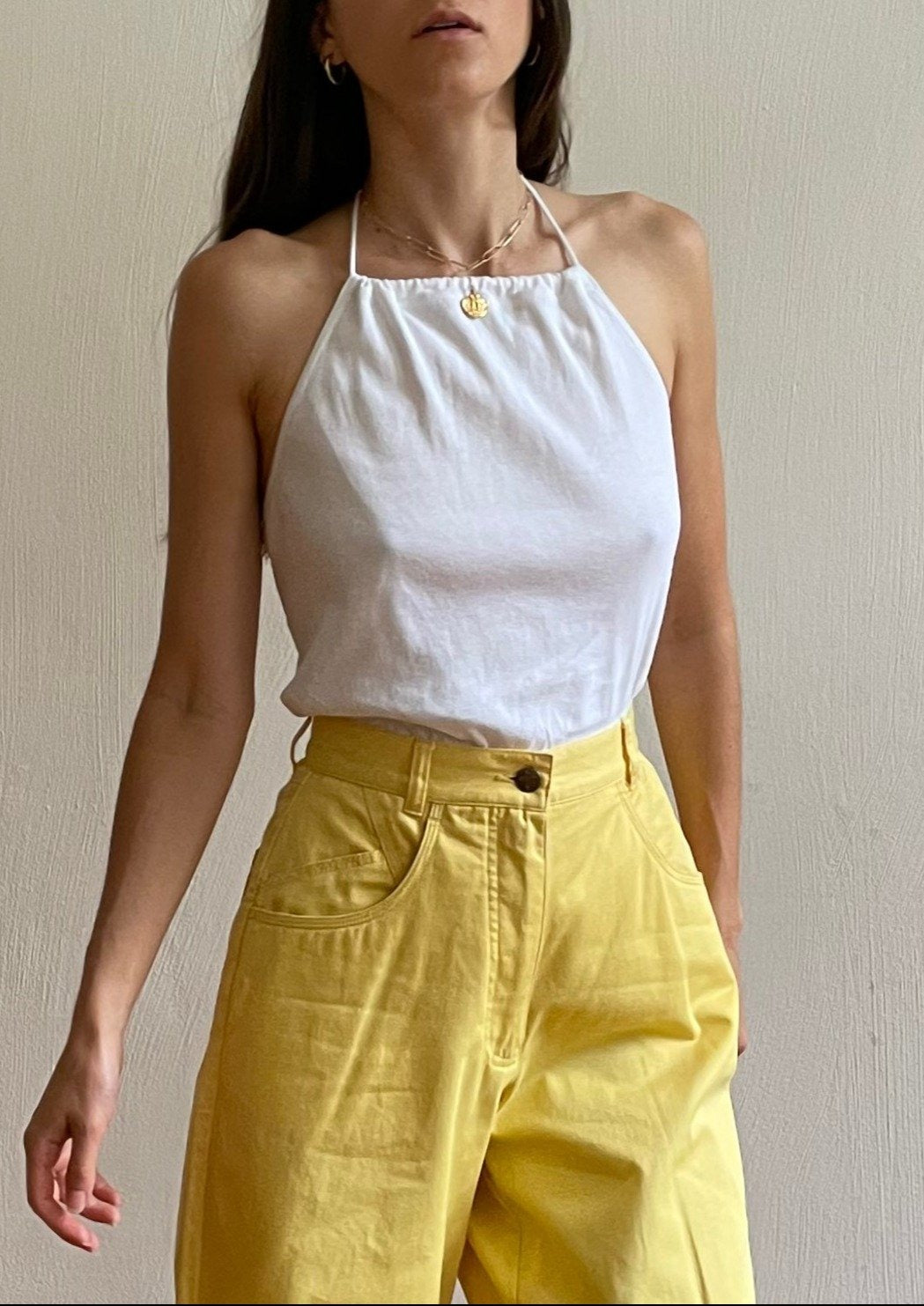 Vintage 90s Halterneck Top Size S