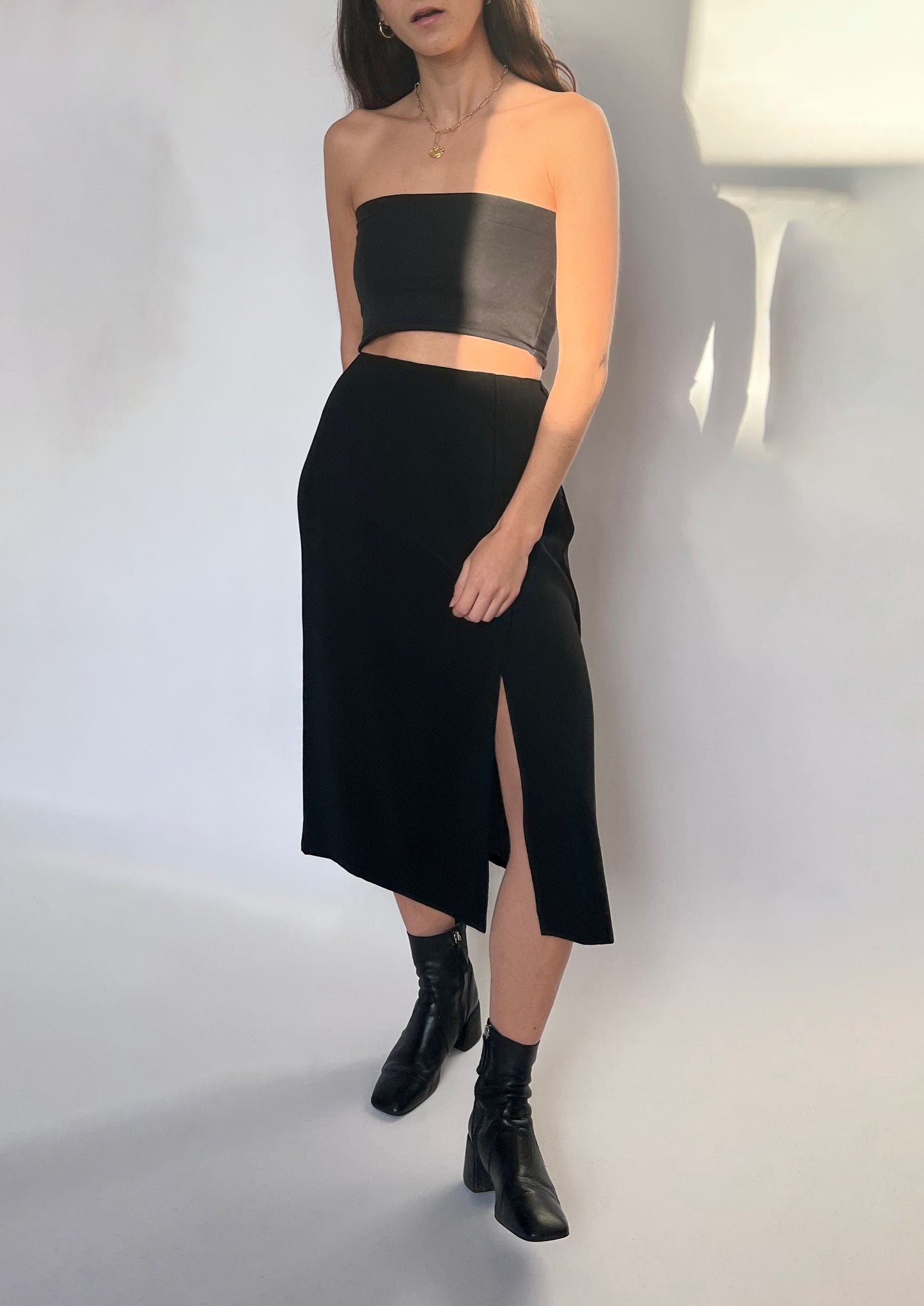 Mugler Front Split Midi Skirt W'26.5" XS/S