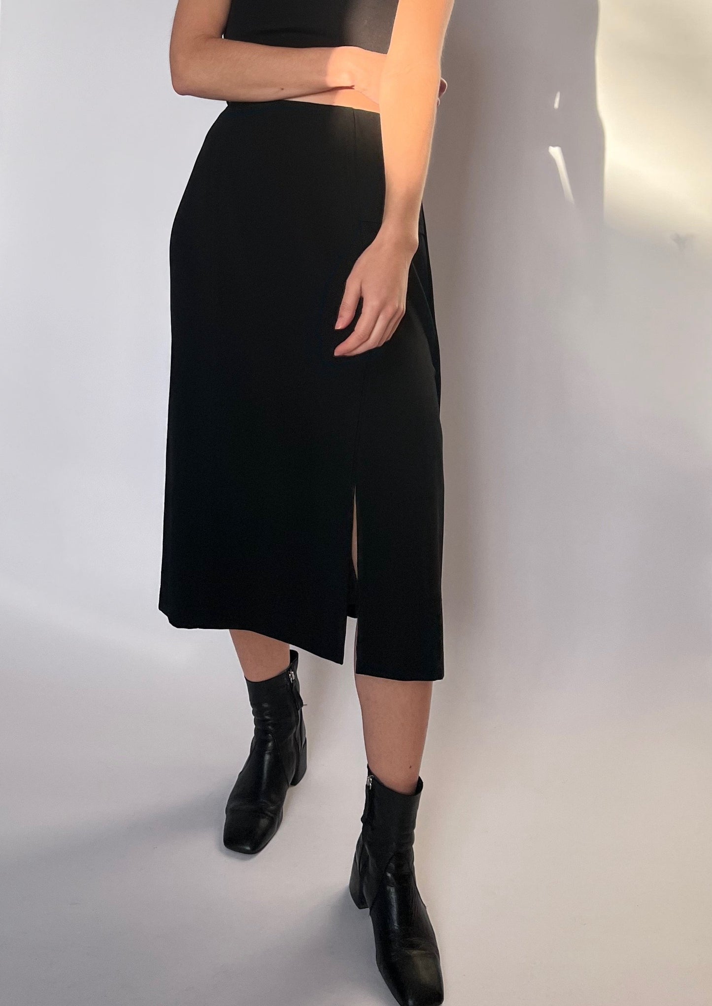 Mugler Front Split Midi Skirt W'26.5" XS/S