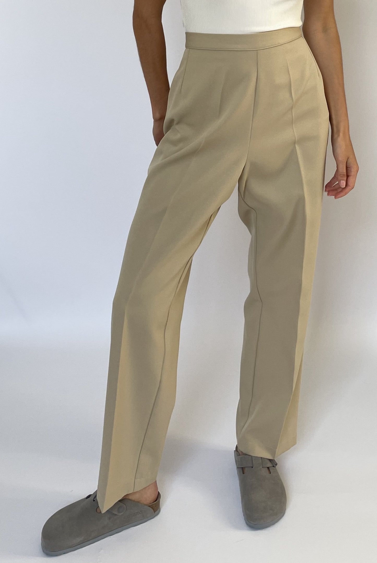 00's Neutral Tailored Trousers Size S Waist 31"