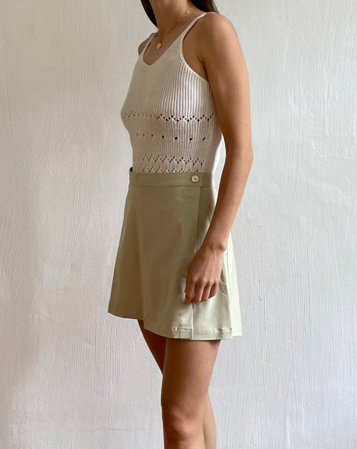 Vintage Deadstock Neutral Skort Size M Waist 29"