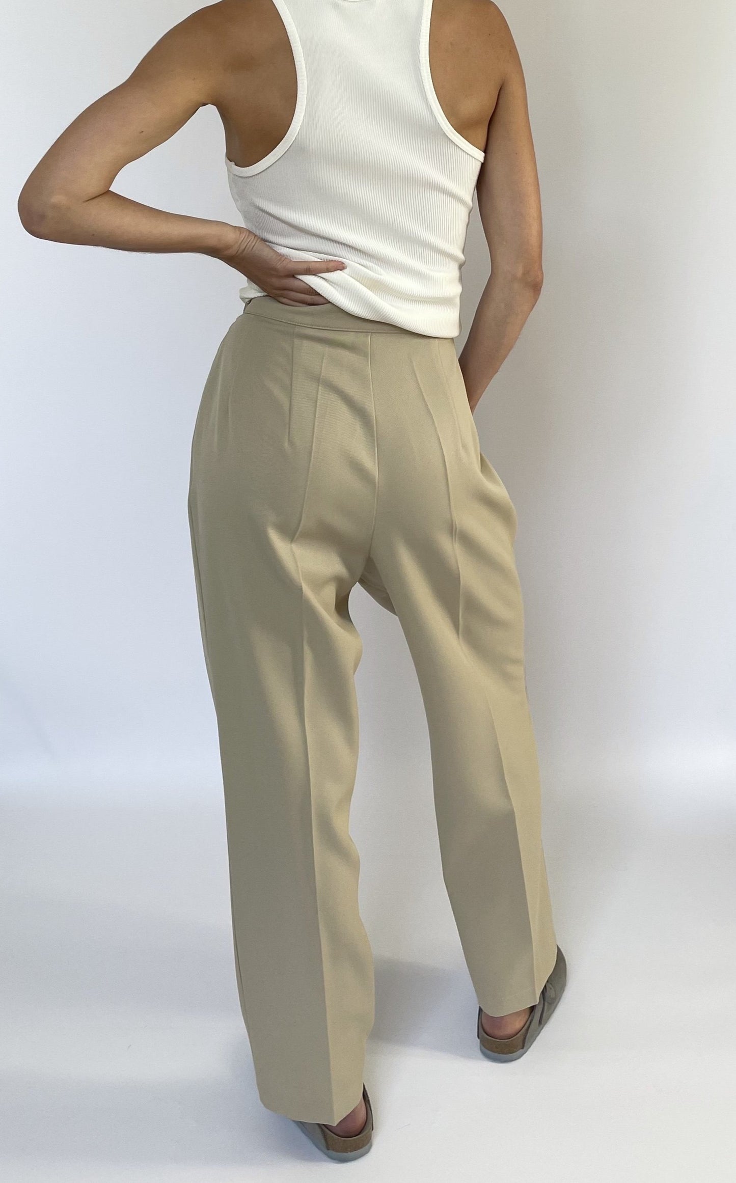 00's Neutral Tailored Trousers Size S Waist 31"