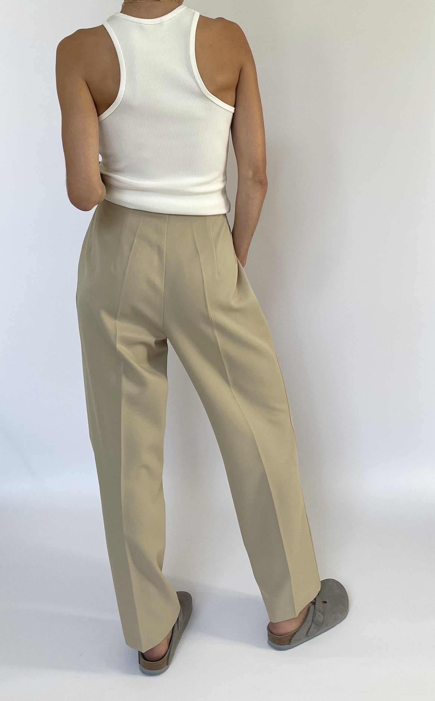 00's Neutral Tailored Trousers Size S Waist 31"