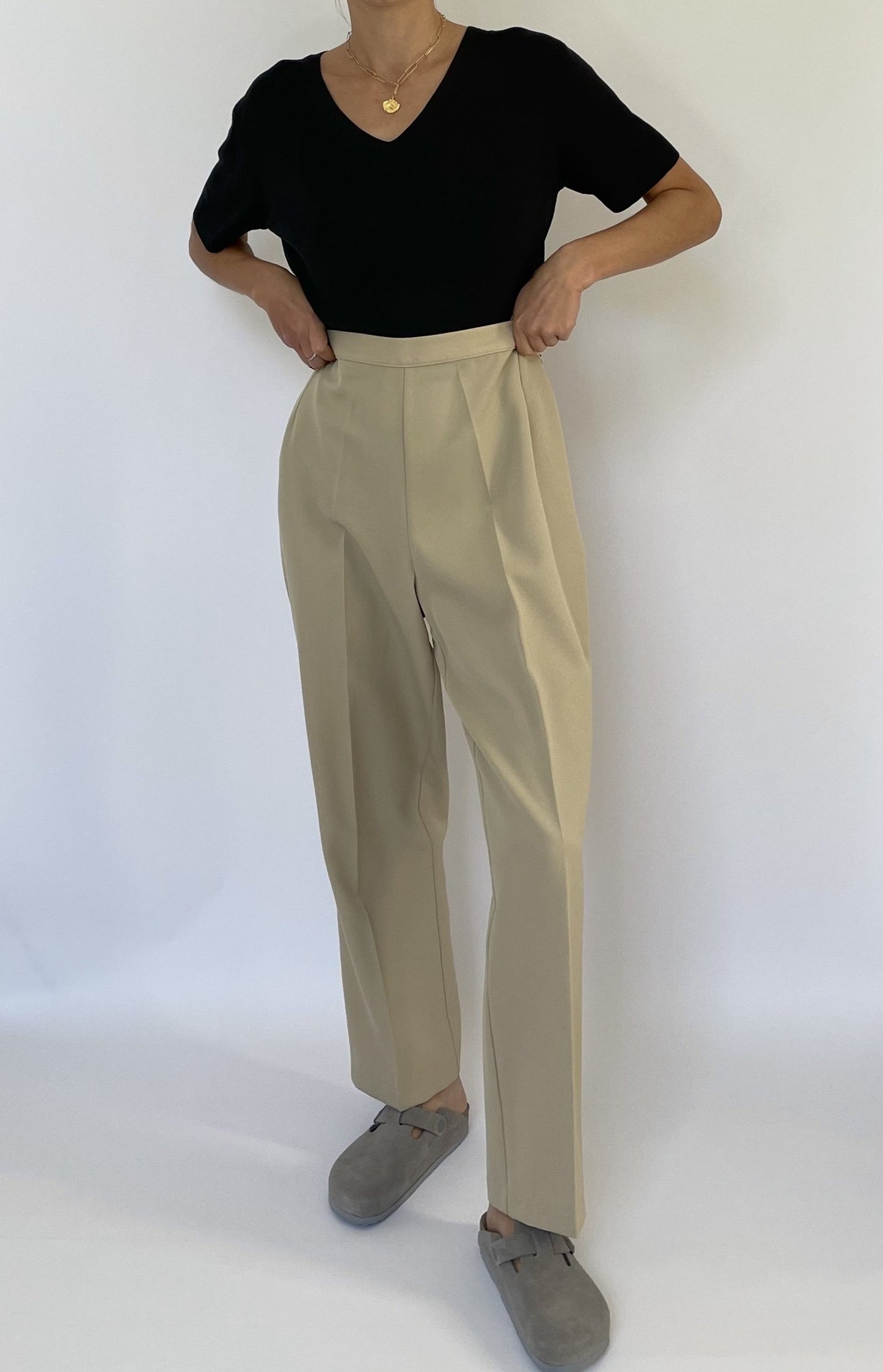 00's Neutral Tailored Trousers Size S Waist 31"