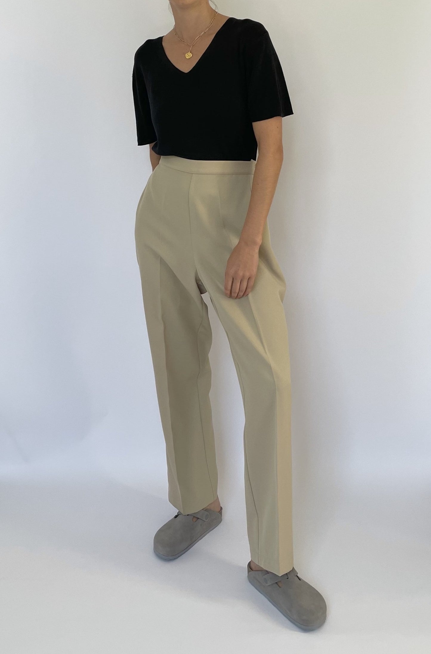 00's Neutral Tailored Trousers Size S Waist 31"