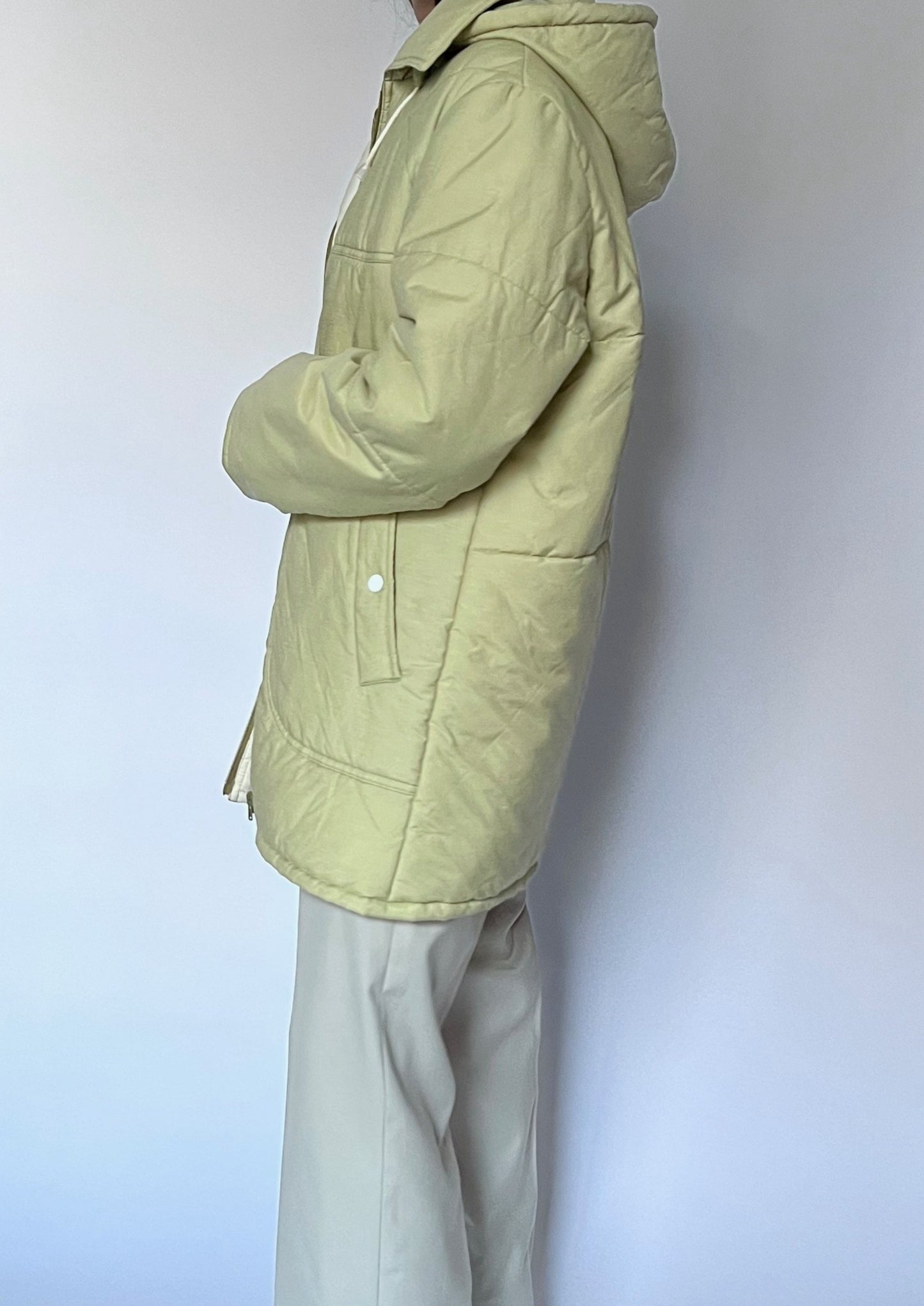 90s Padded Lime Green Jacket S/M