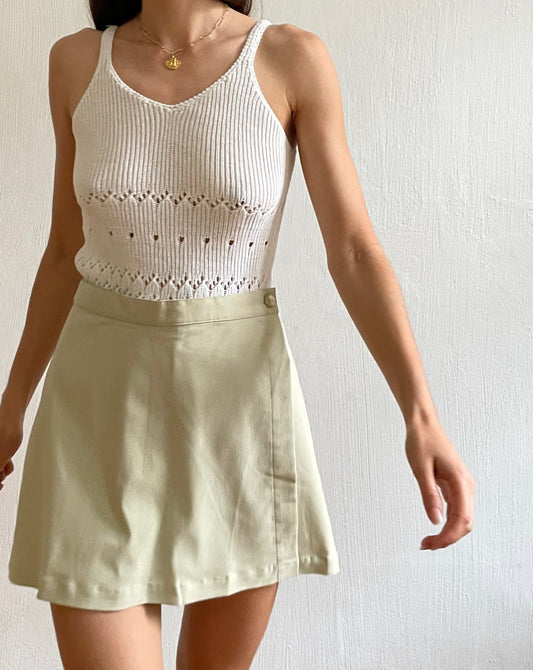 Vintage Deadstock Neutral Skort Size M Waist 29"