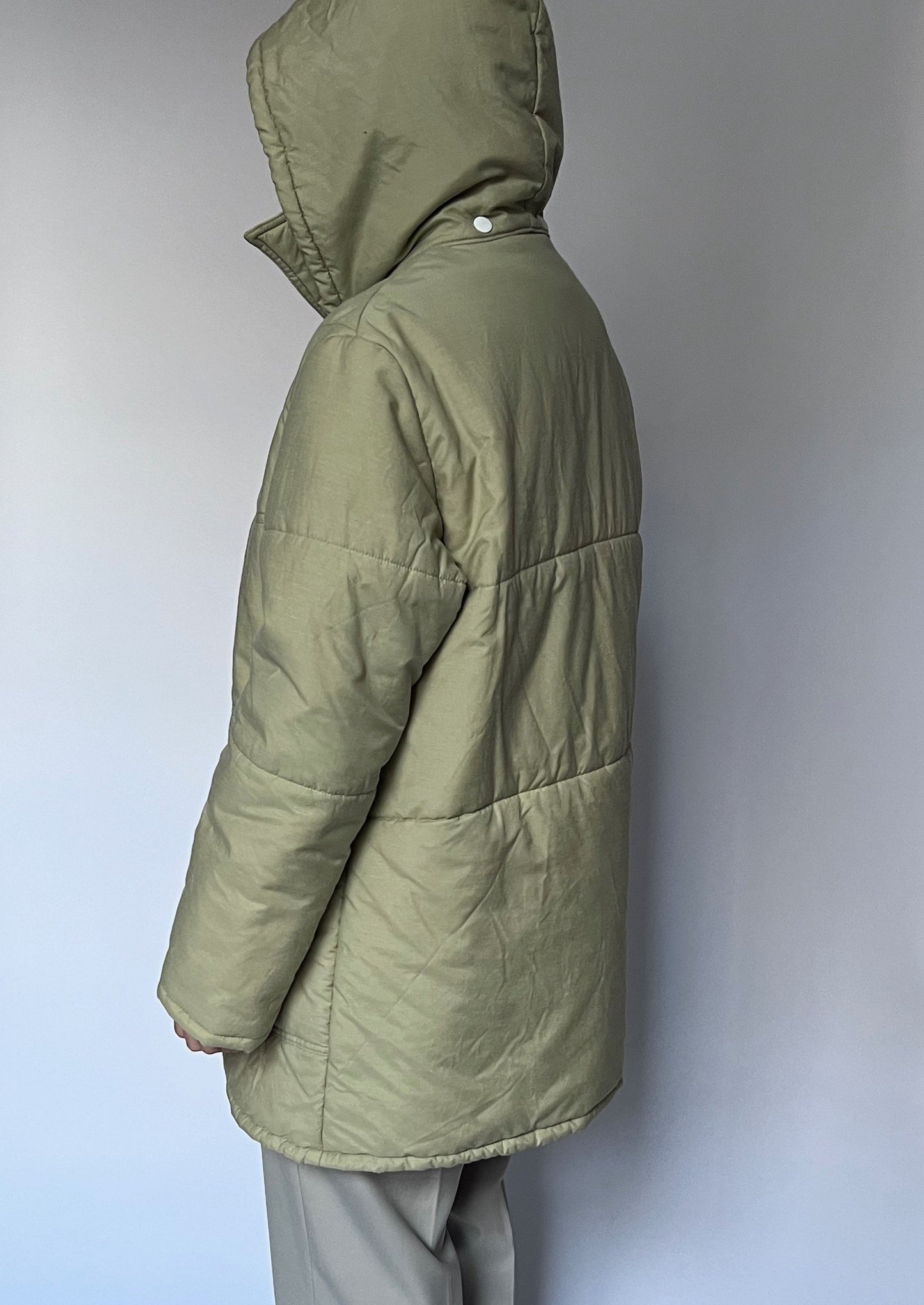 90s Padded Lime Green Jacket S/M