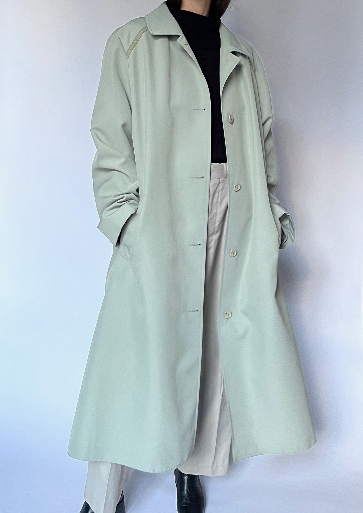 Sage Green Trench Coat S/M/L