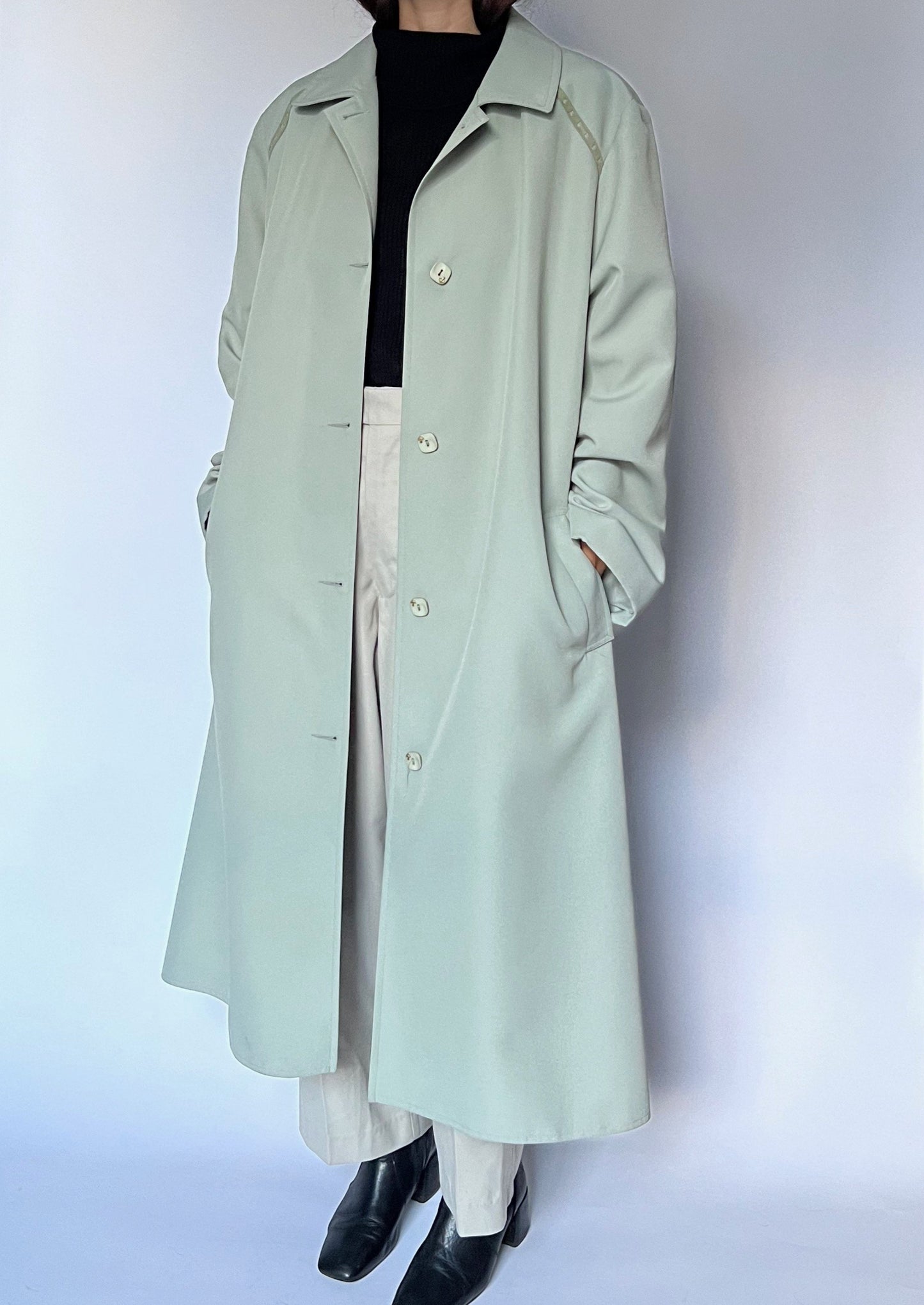 Sage Green Trench Coat S/M/L