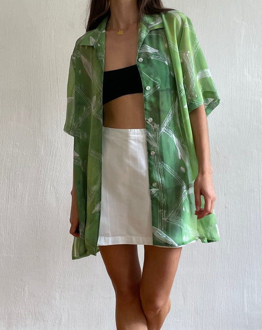 Vintage Green Resort Shirt XS-XL