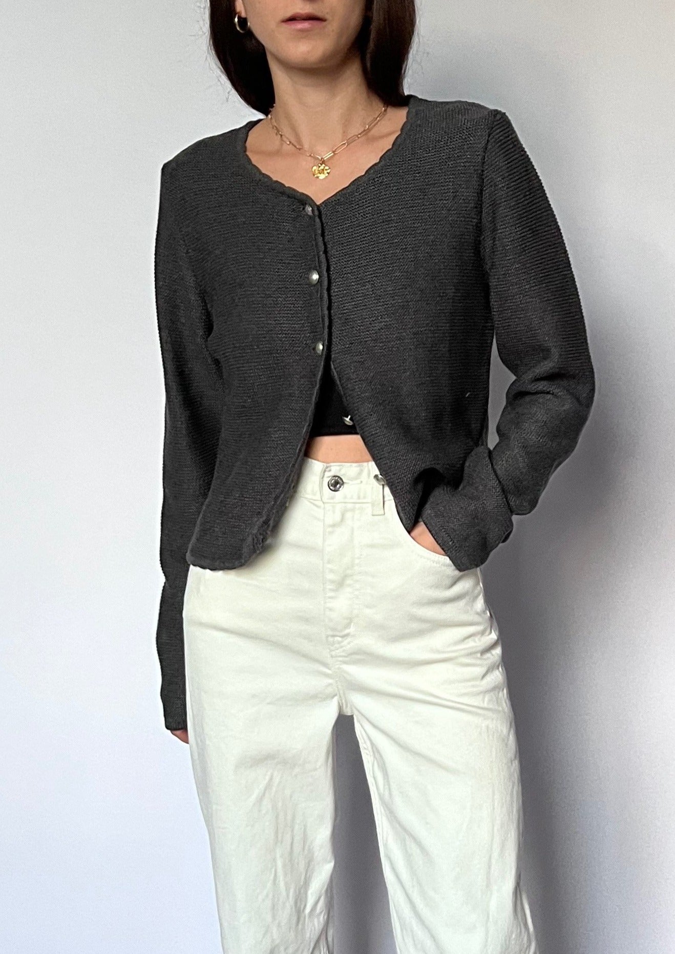 Austrian Charcoal Cardigan S/M