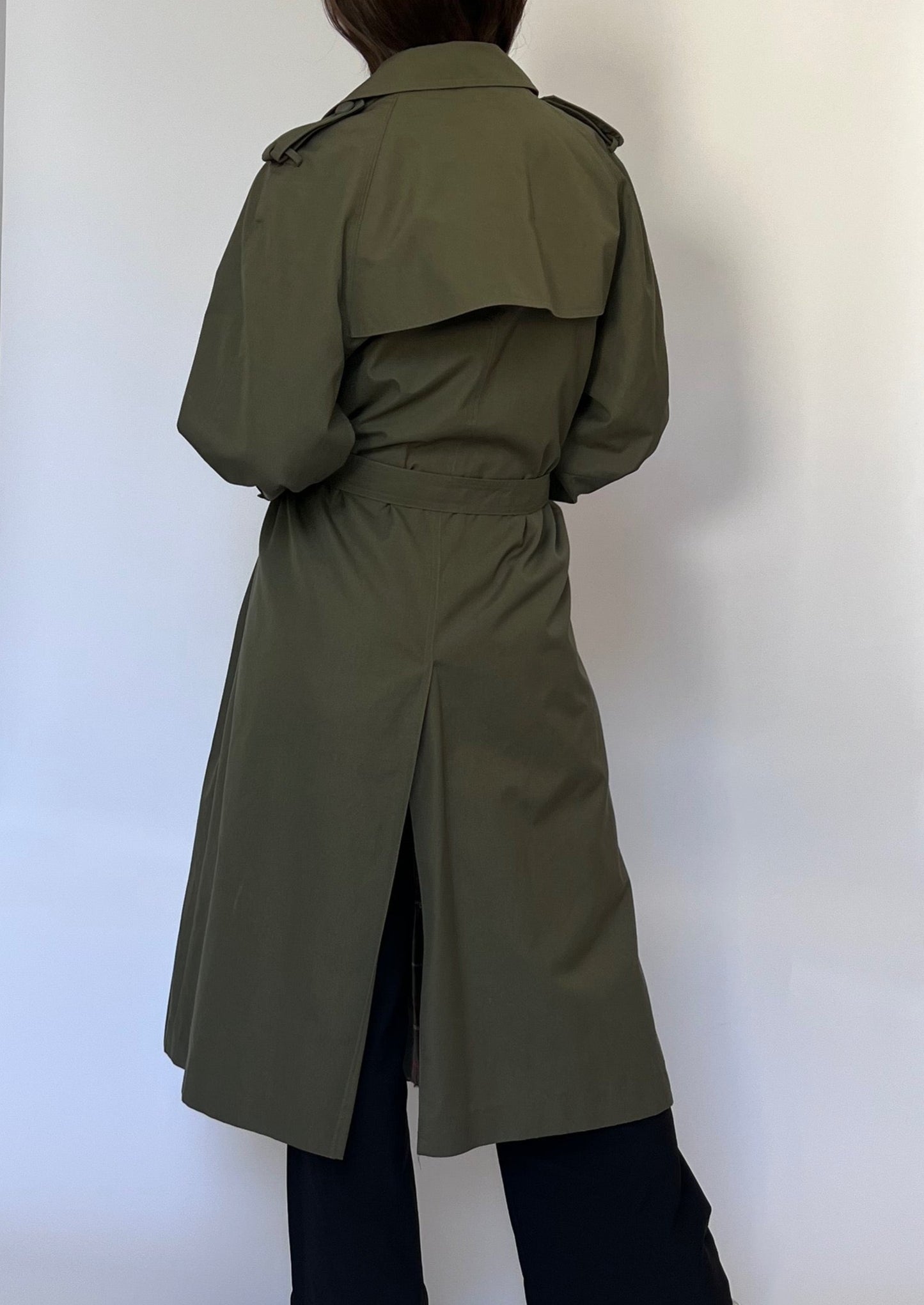 Vintage Classic Khaki Trench Coat S/M