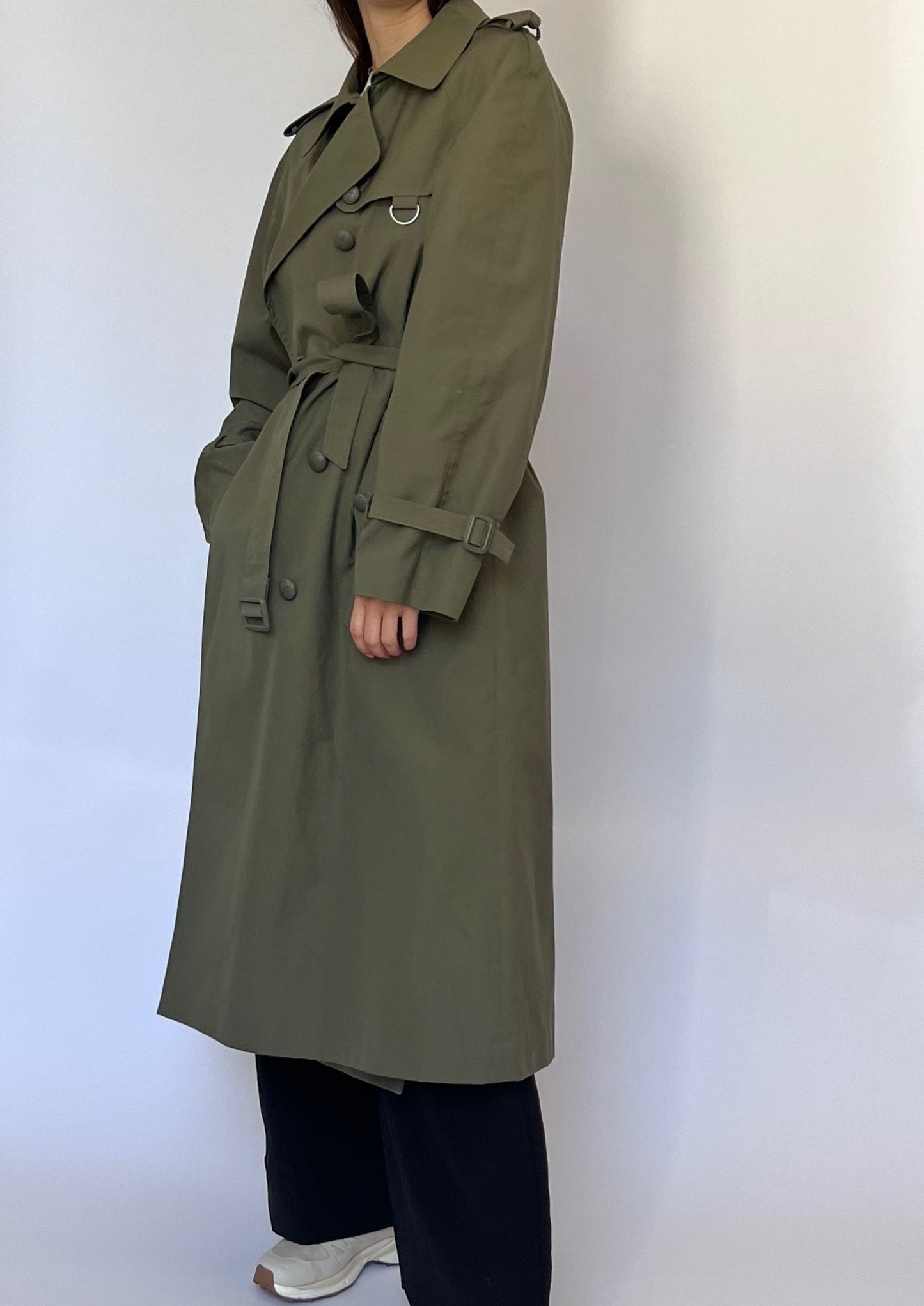 Vintage Classic Khaki Trench Coat S/M