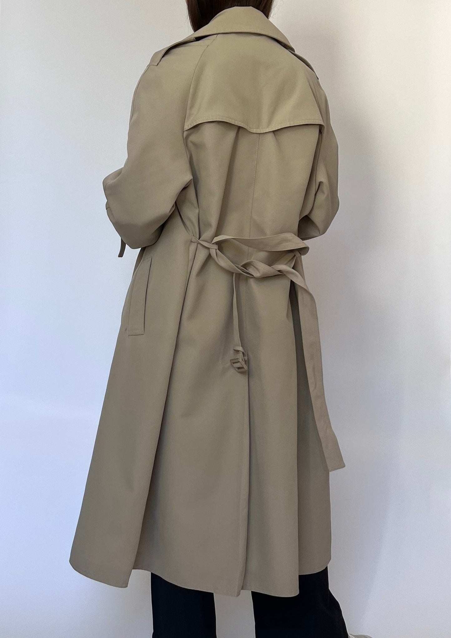 Vintage Classic 70s Neutral Trench Coat S/M