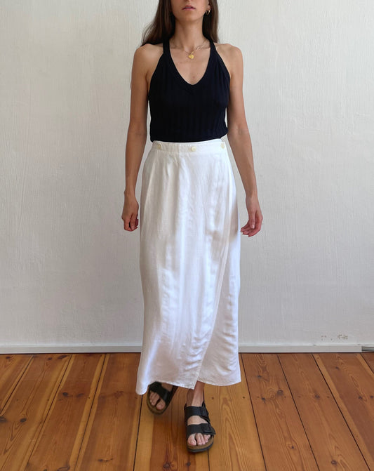 Vintage Minimal Wrap Skirt Size S-M Waist 28"