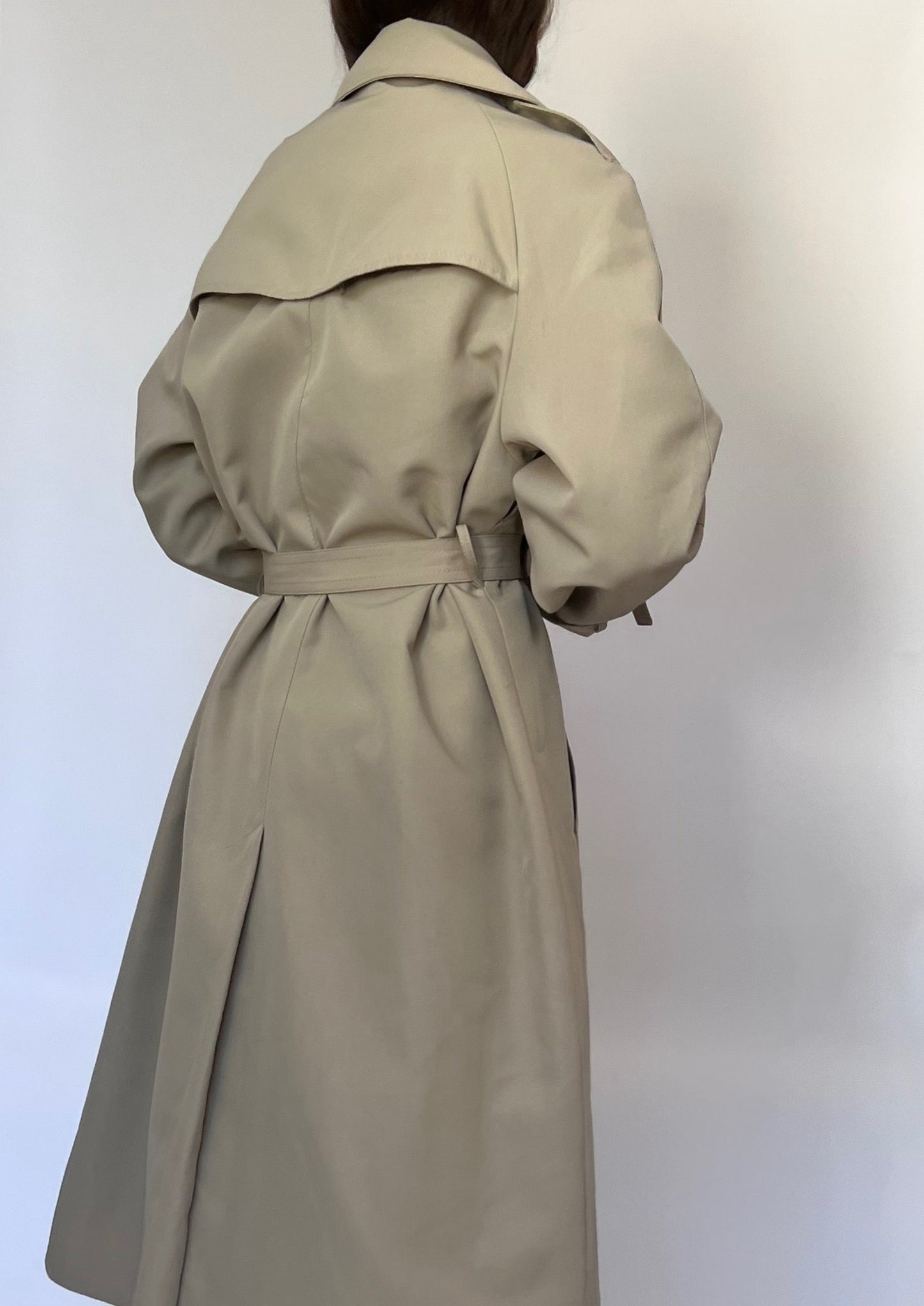 Vintage Classic 70s Neutral Trench Coat S/M