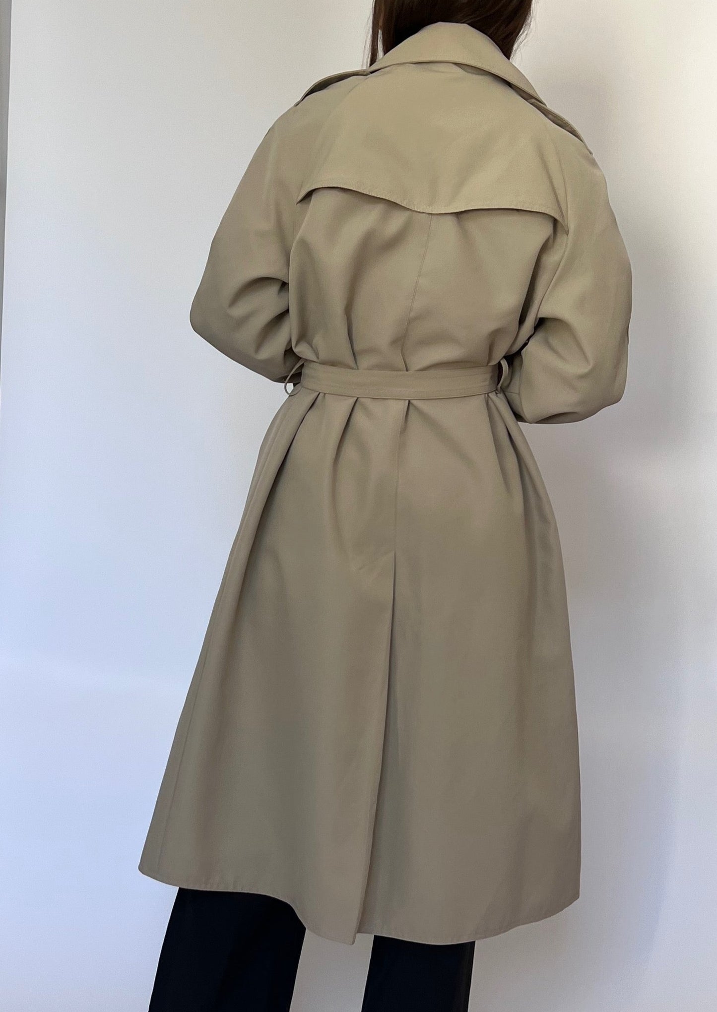 Vintage Classic 70s Neutral Trench Coat S/M