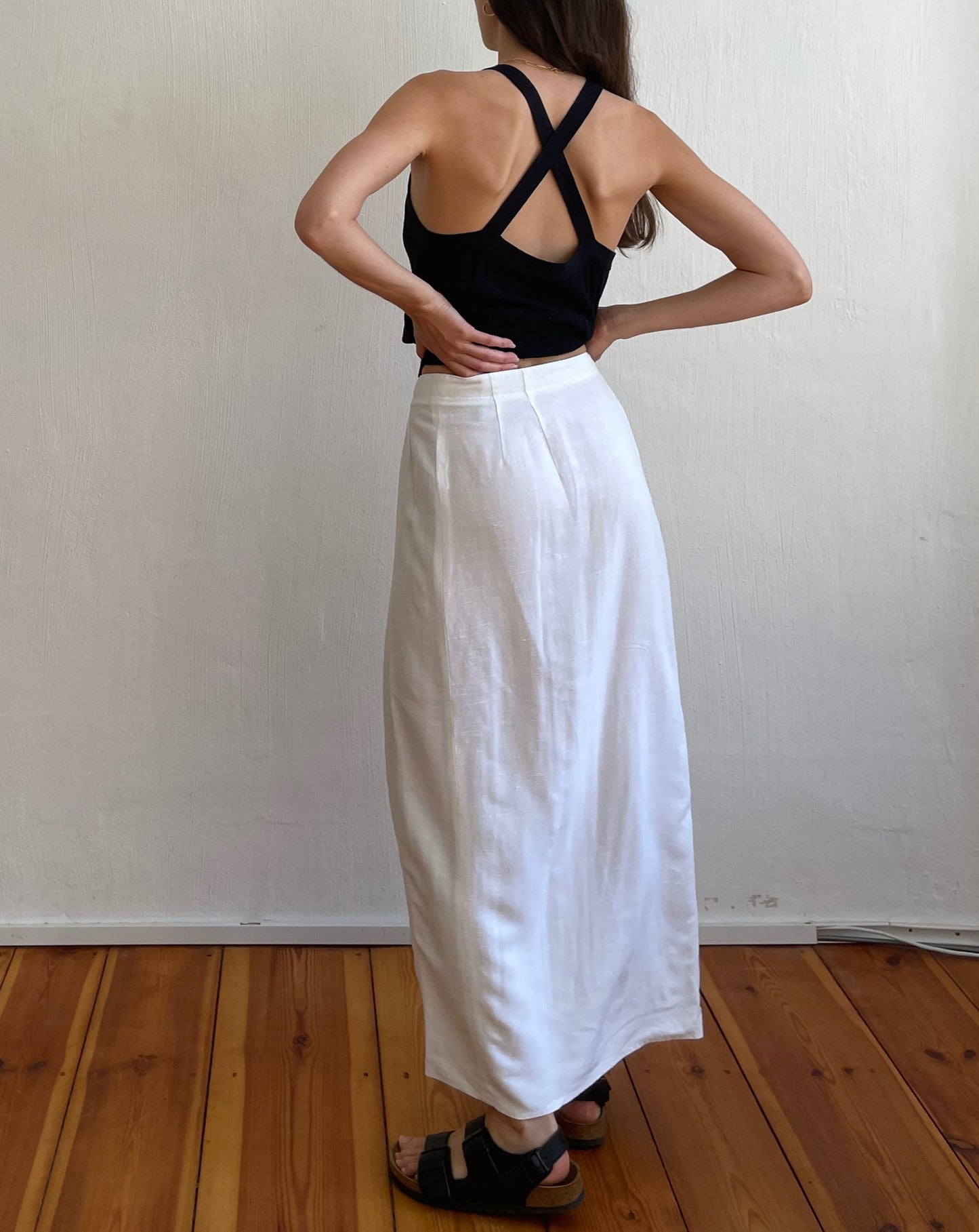 Vintage Minimal Wrap Skirt Size S-M Waist 28"