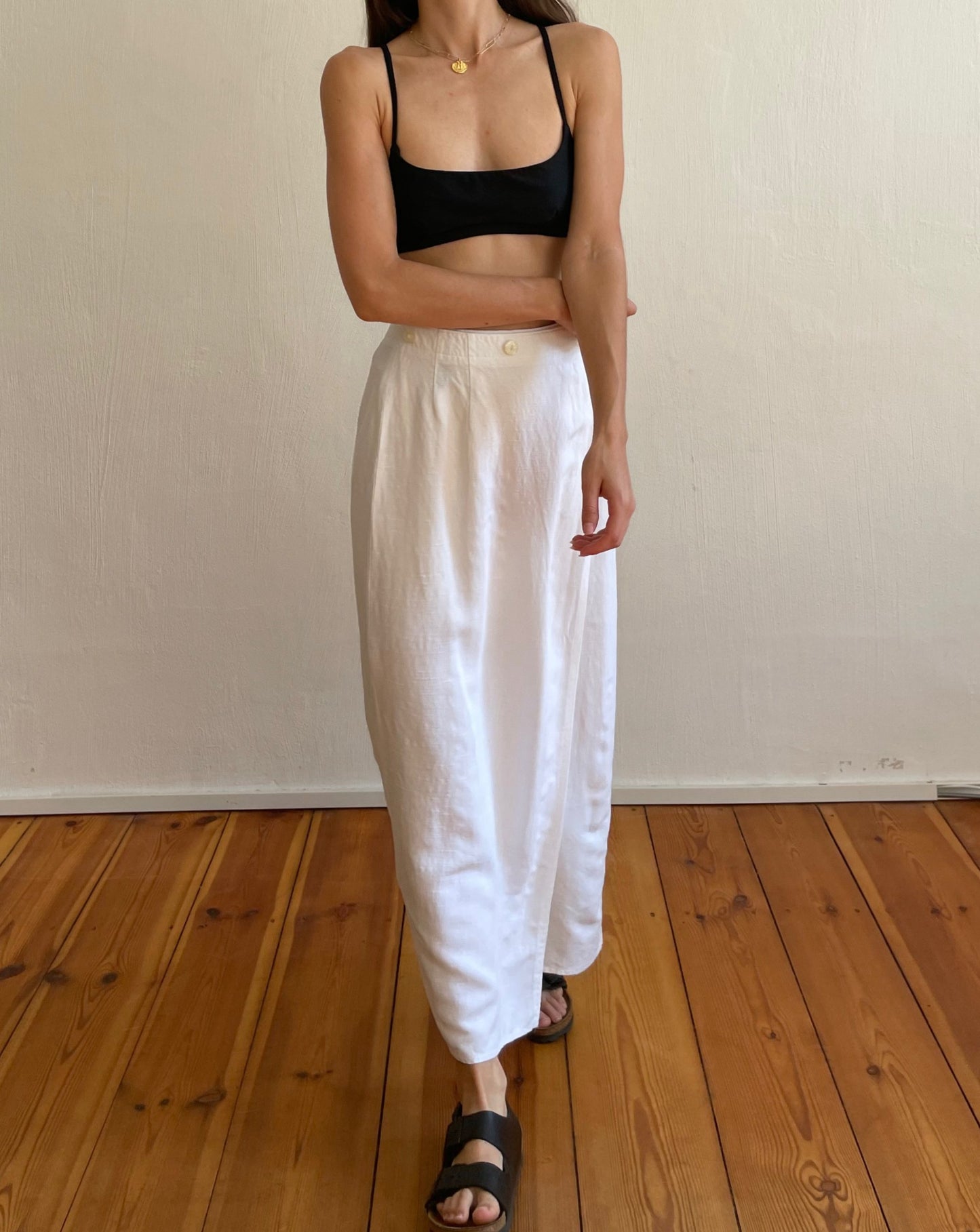 Vintage Minimal Wrap Skirt Size S-M Waist 28"