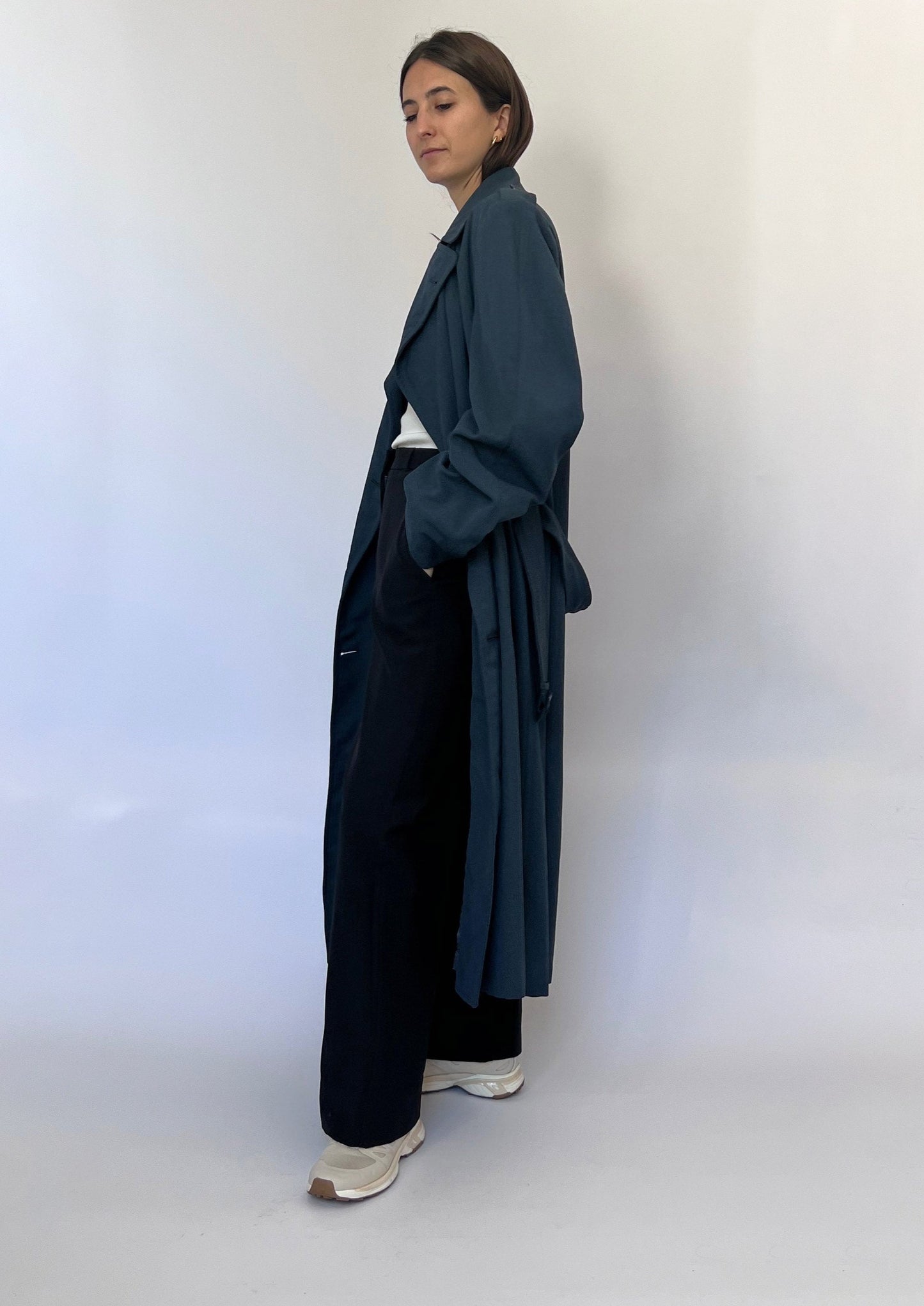 Ultimate Wool Navy Trench Coat M/L