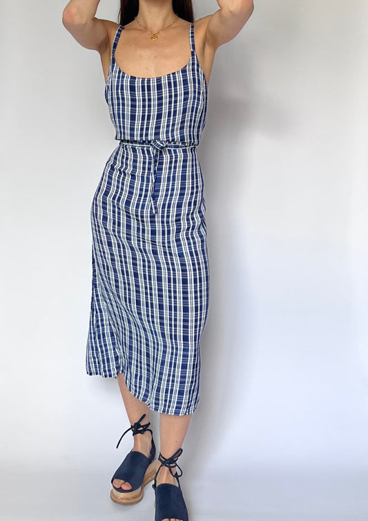 90s Checked slip dress XS/S/M