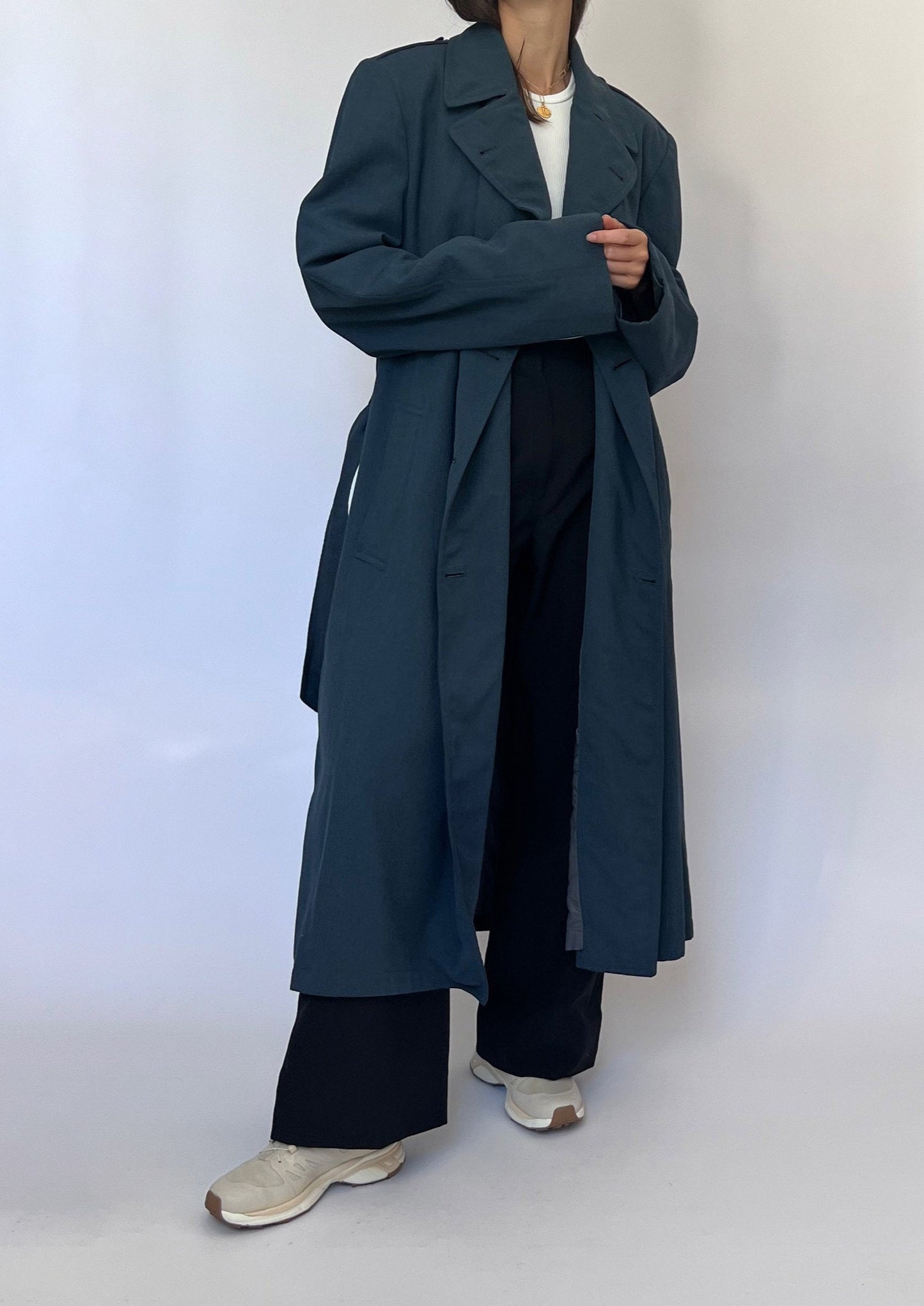 Ultimate Wool Navy Trench Coat M/L