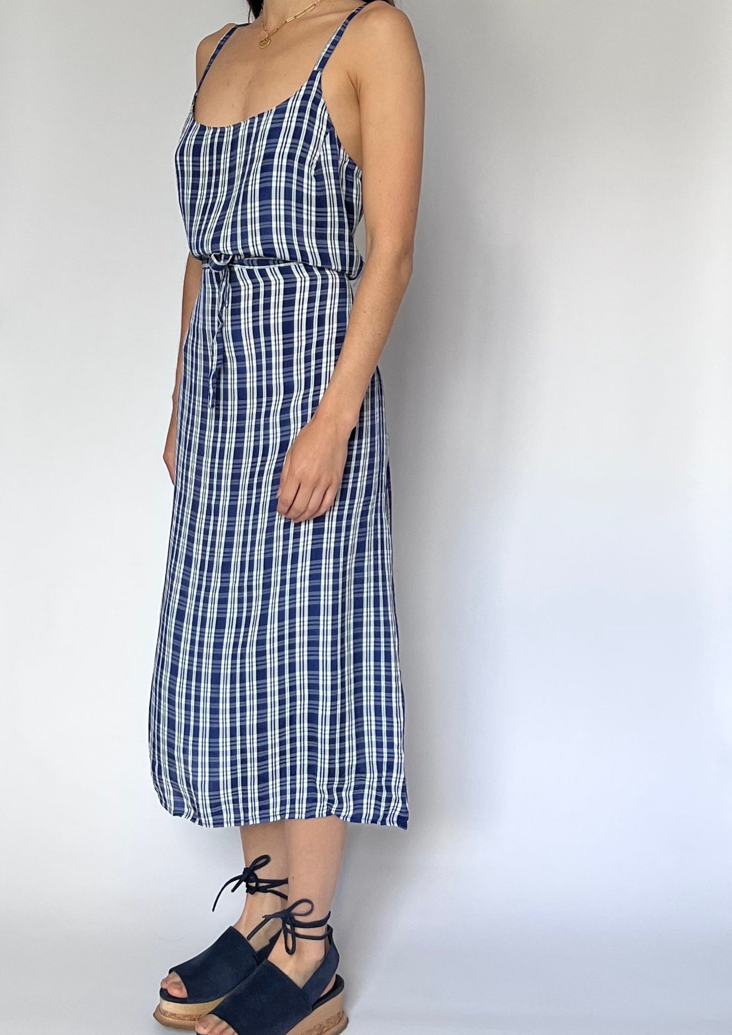 90s Checked slip dress XS/S/M