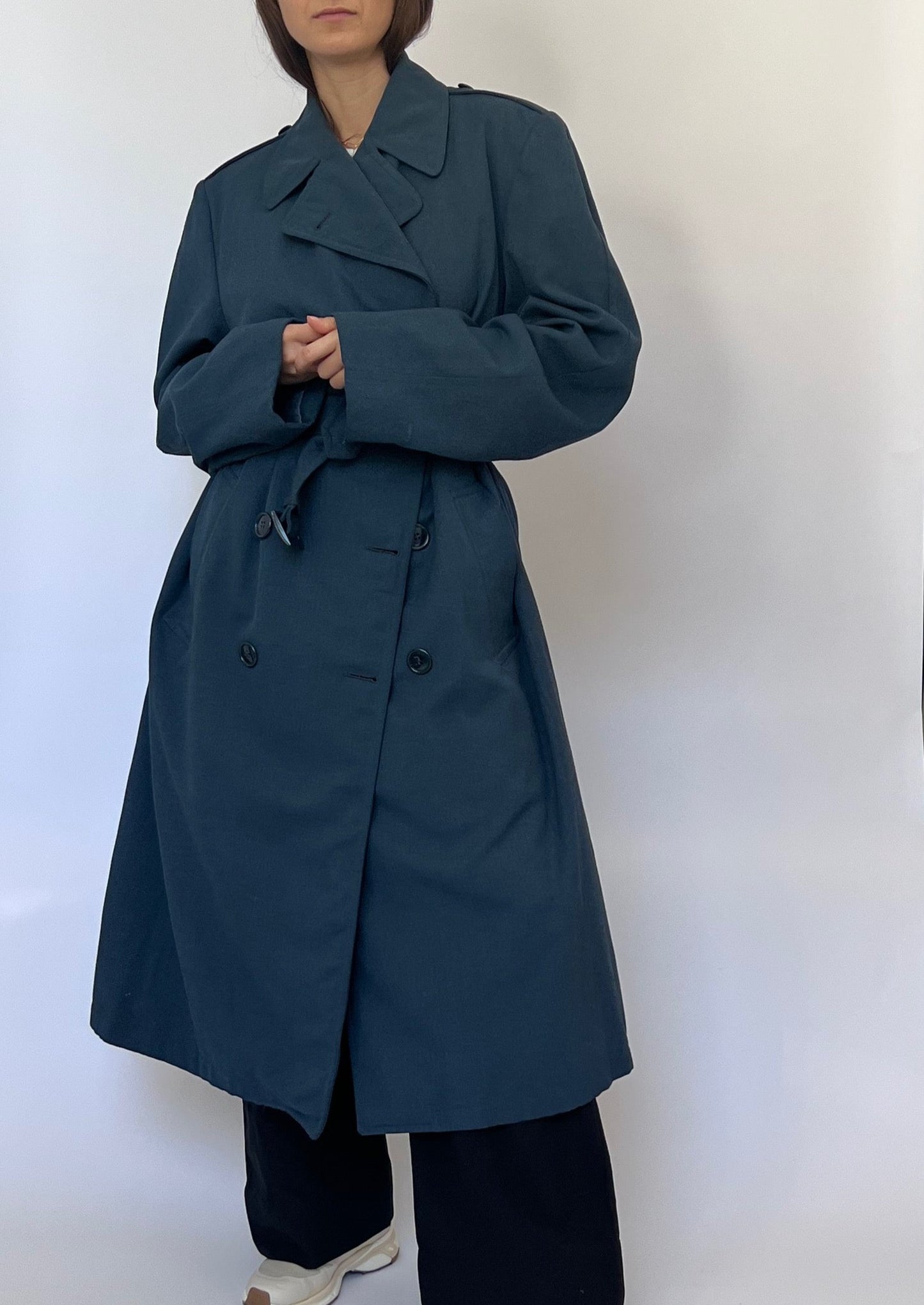 Ultimate Wool Navy Trench Coat M/L