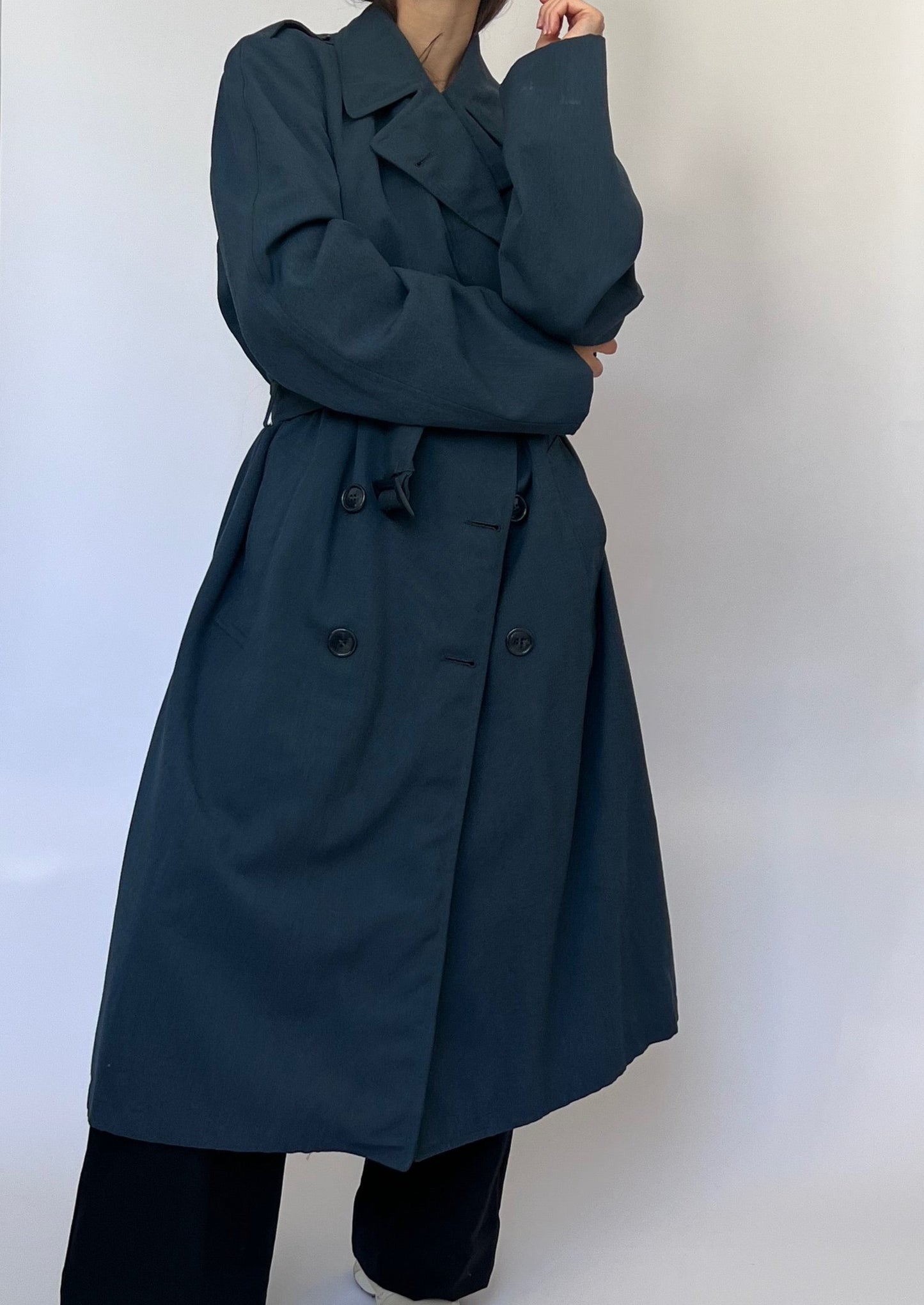 Ultimate Wool Navy Trench Coat M/L