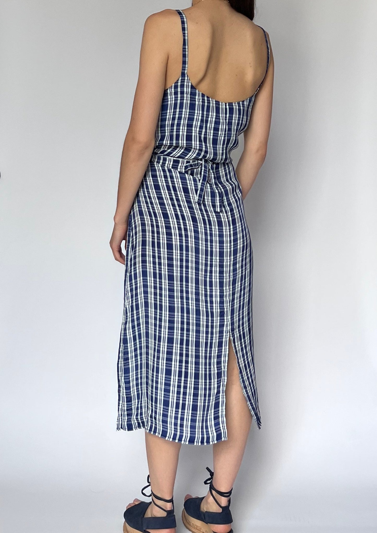 90s Checked slip dress XS/S/M