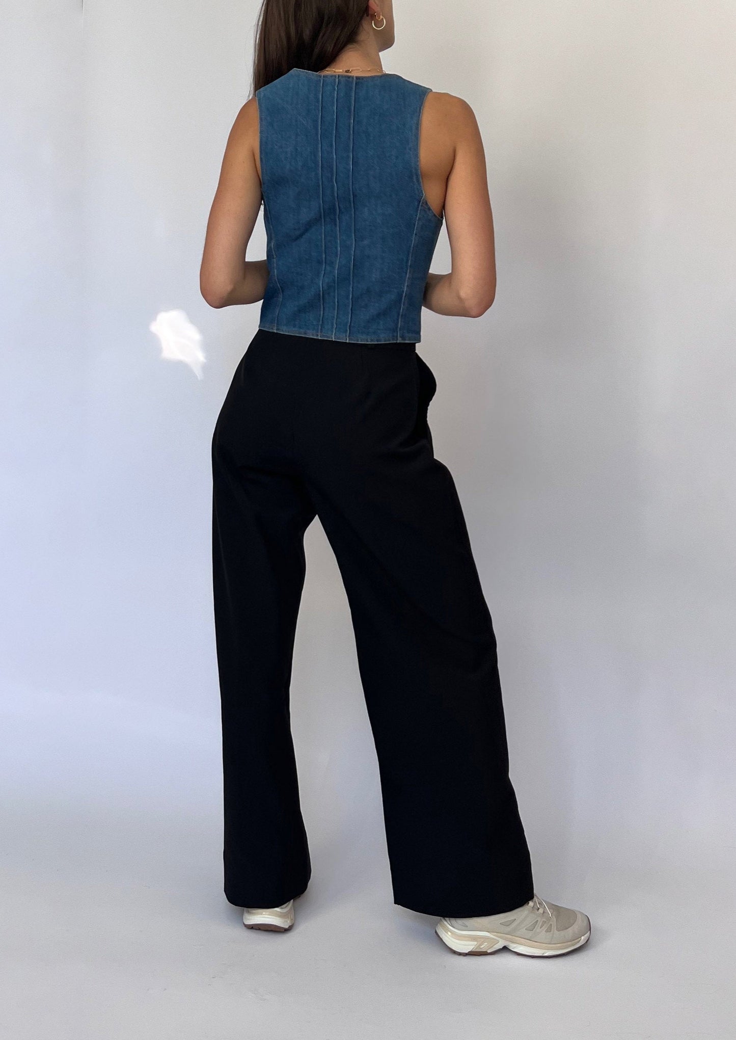 Cropped Denim Waistcoat XS/S