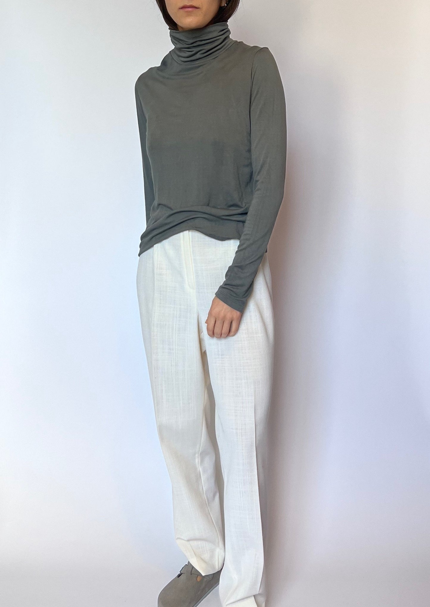 90s Grey Essential Roll Neck XS/S