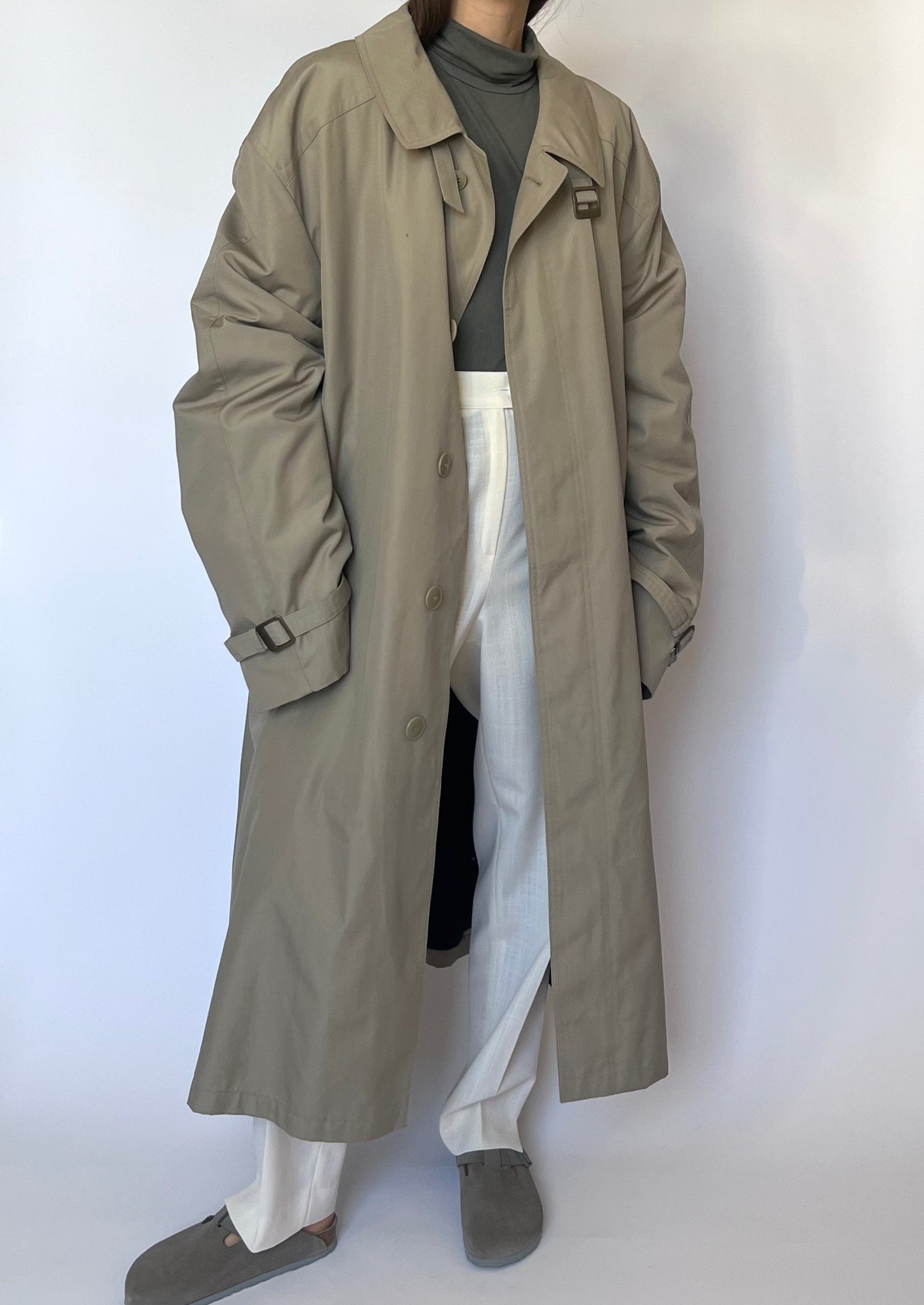 Winter Quilted Lined Relaxed Trench Coat M/L/XL