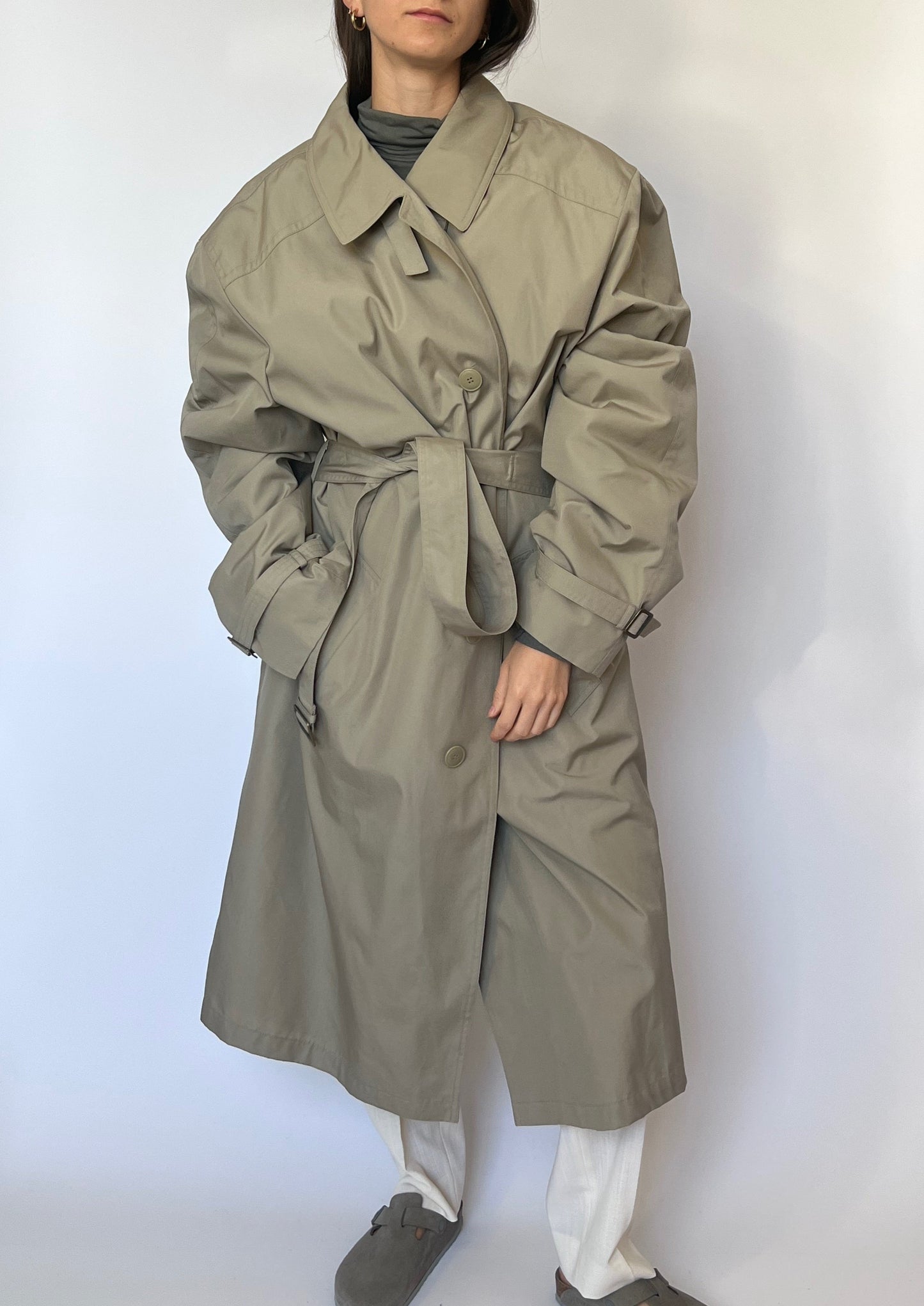 Winter Quilted Lined Relaxed Trench Coat M/L/XL