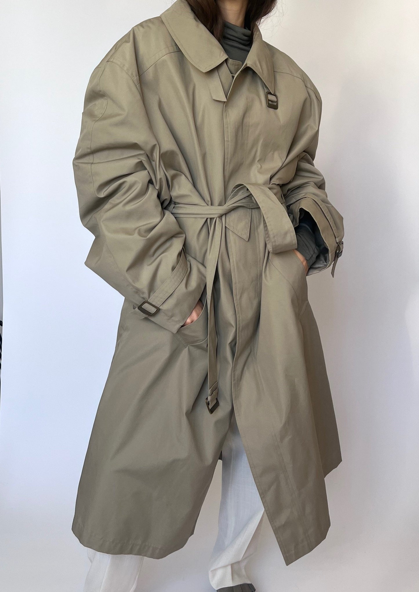 Winter Quilted Lined Relaxed Trench Coat M/L/XL