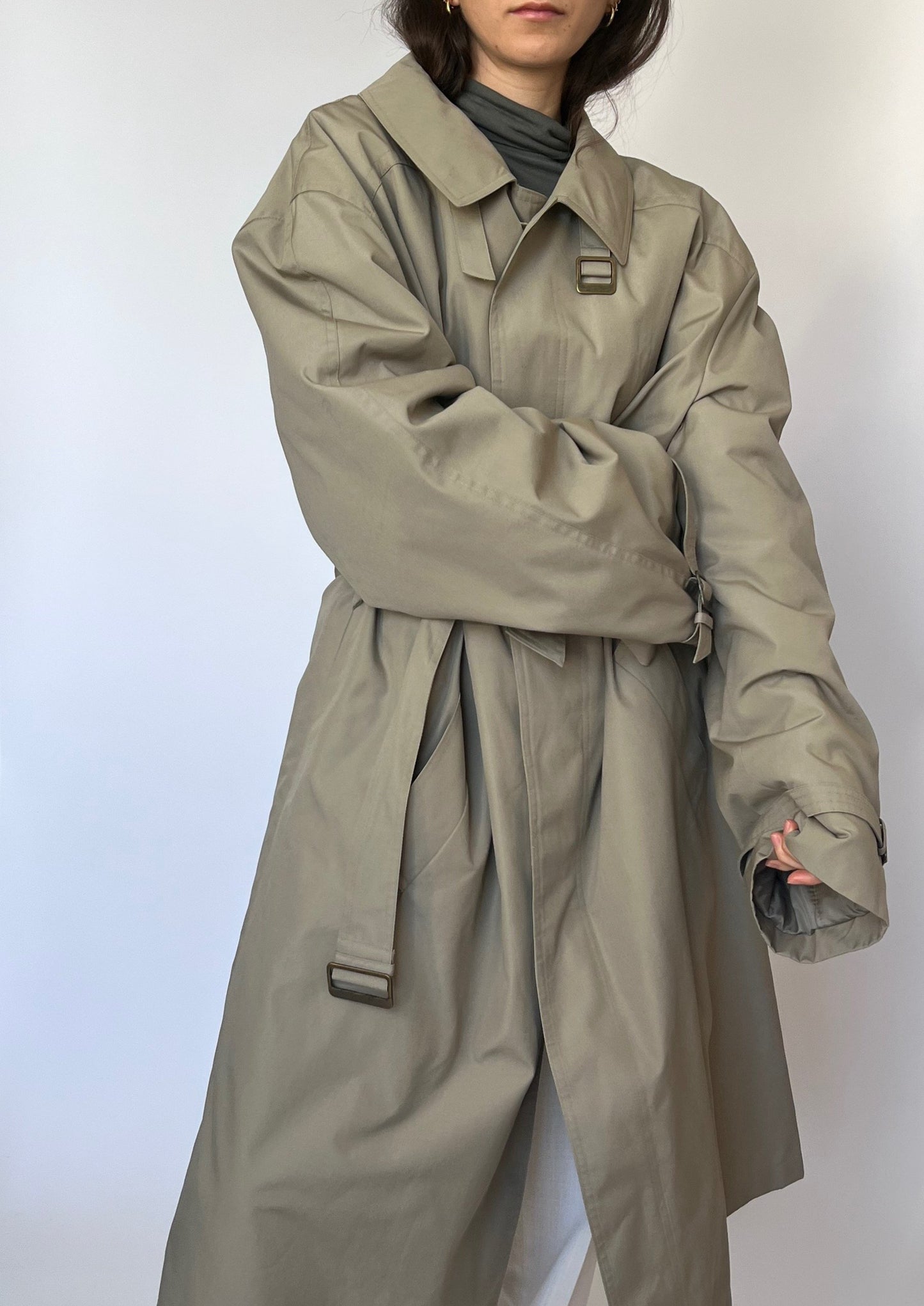 Winter Quilted Lined Relaxed Trench Coat M/L/XL