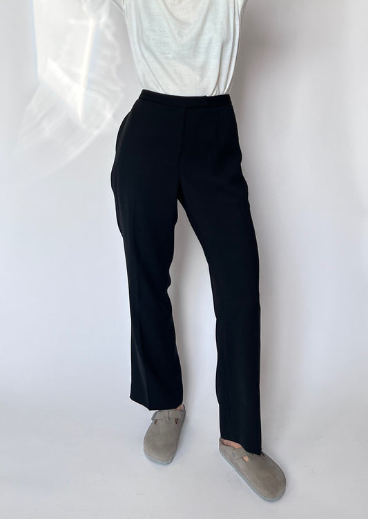 Black High Waist Flared Trousers W'28" S