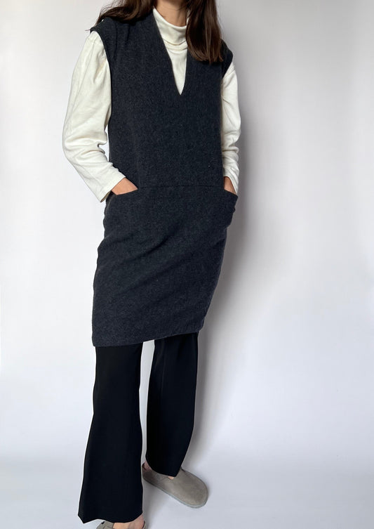 Nicole Farhi Wool Cashmere Pinafore Dress XS/S