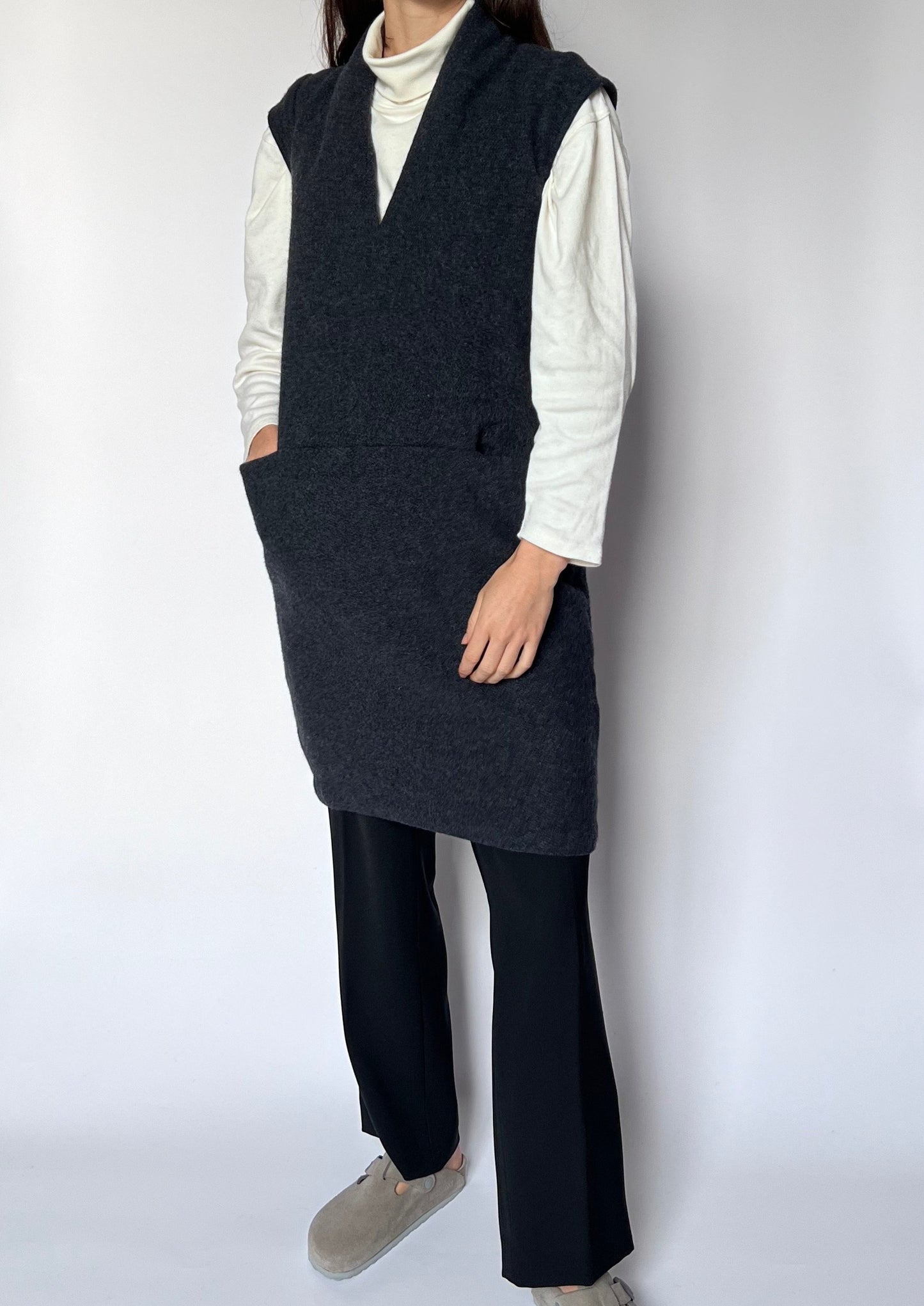 Nicole Farhi Wool Cashmere Pinafore Dress XS/S