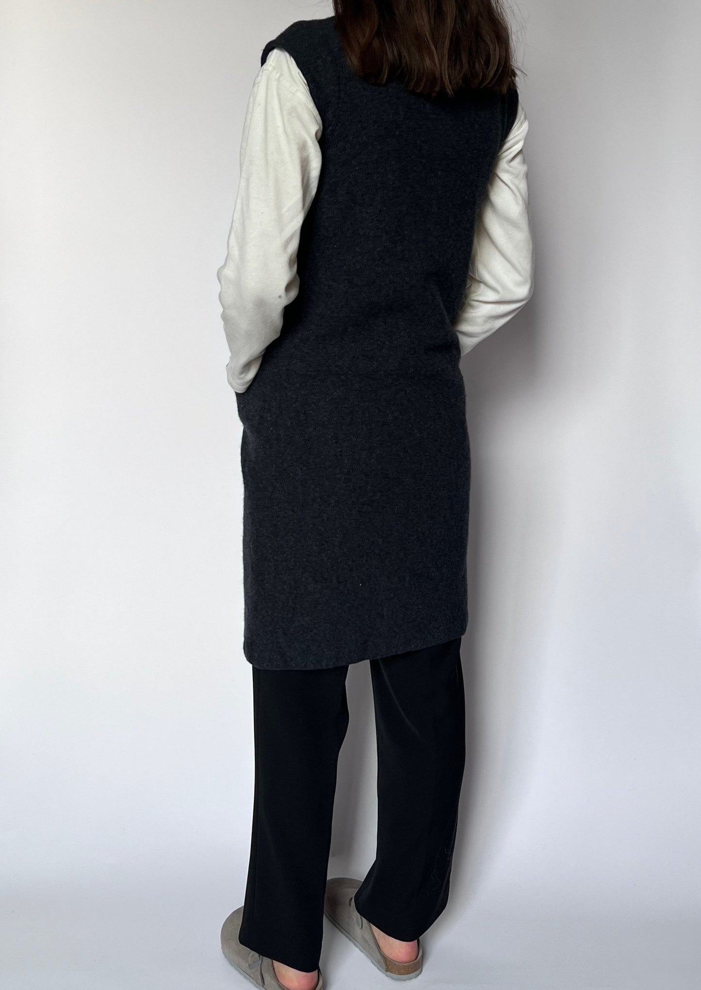 Nicole Farhi Wool Cashmere Pinafore Dress XS/S