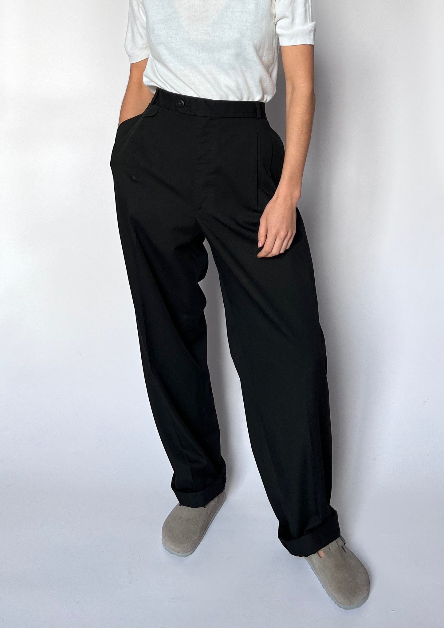 90s Pleated Trousers W'33" M/L