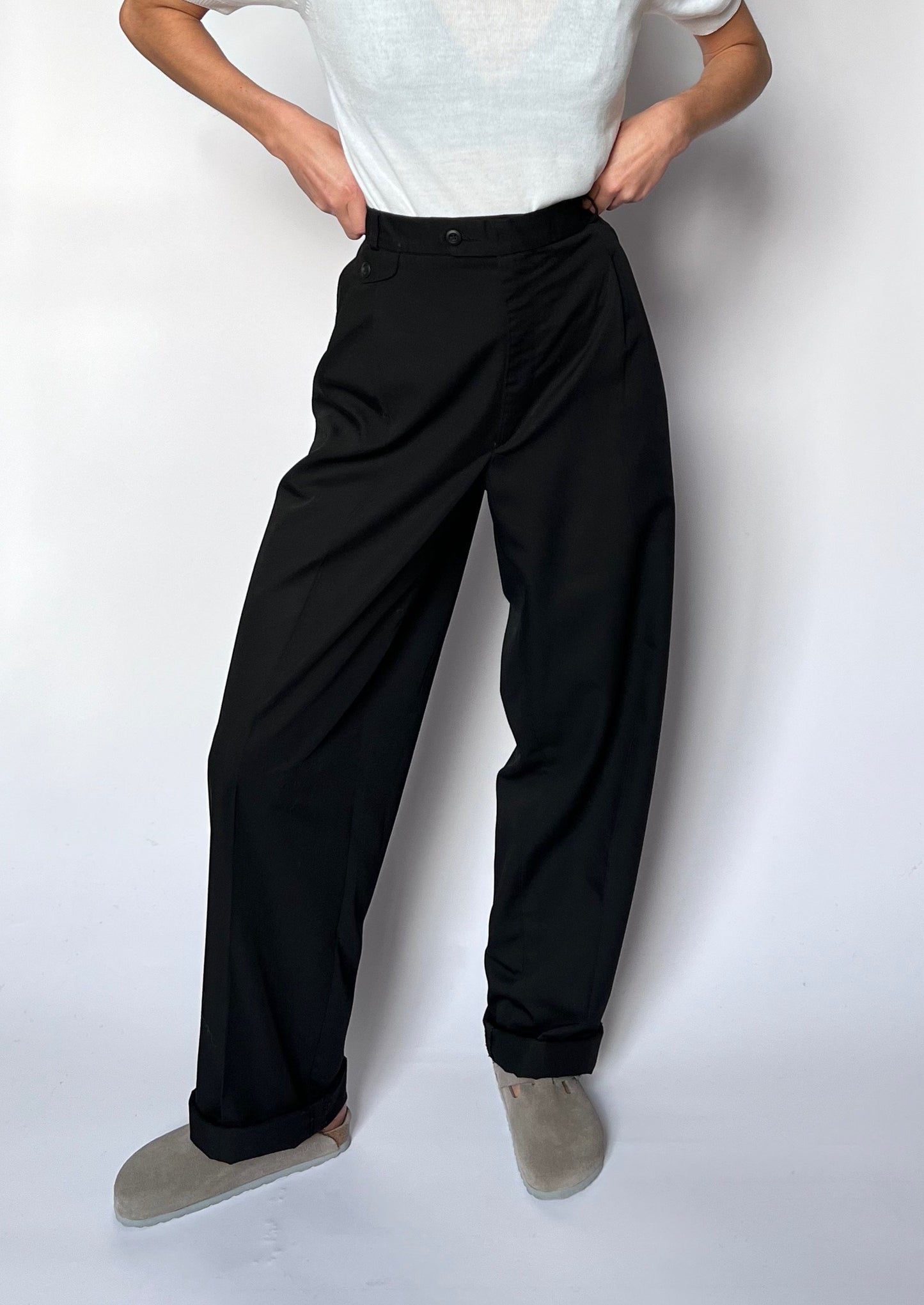 90s Pleated Trousers W'33" M/L